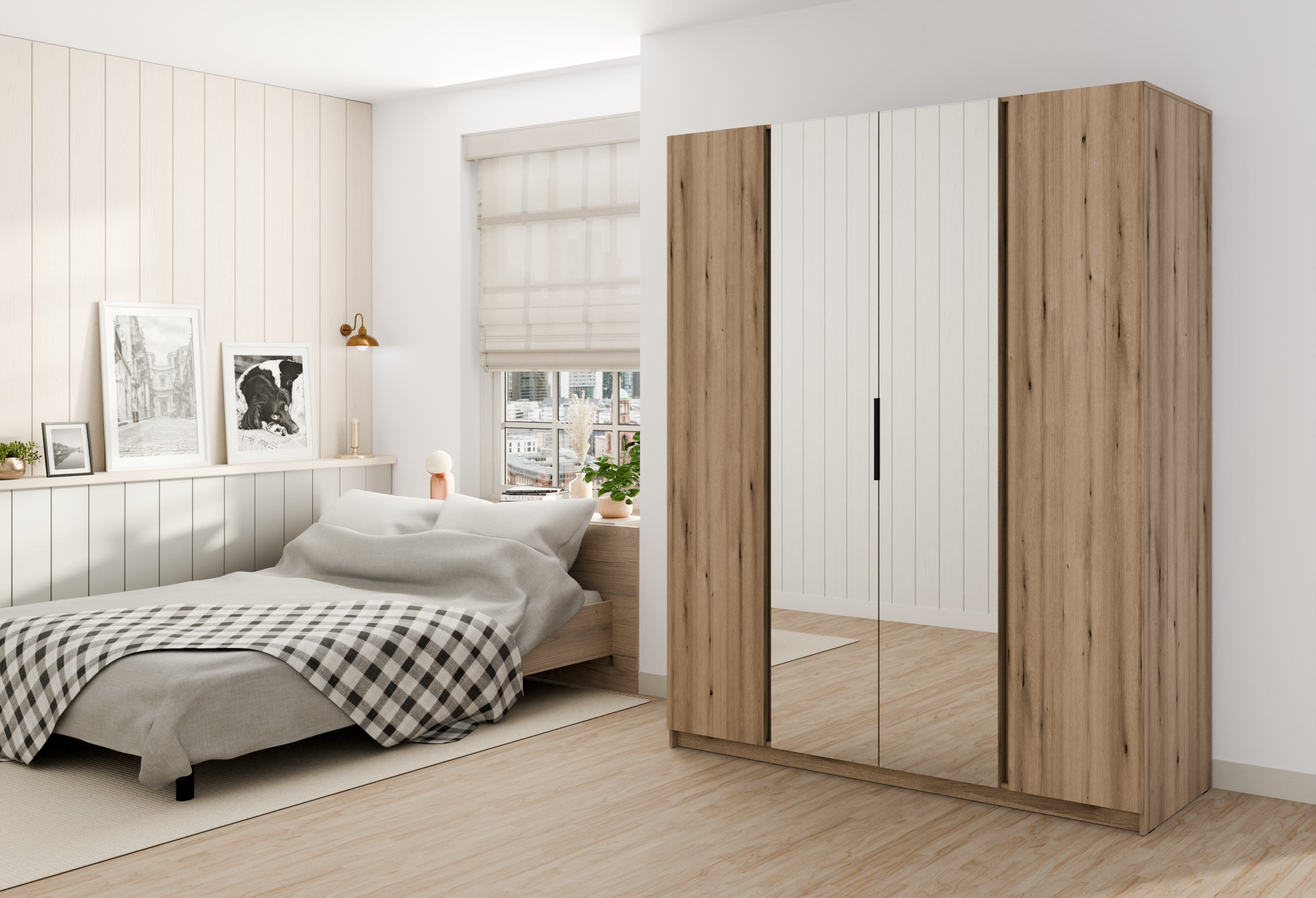 LE KAJA EV/EV 2F 2 Wardrobe with Mirror