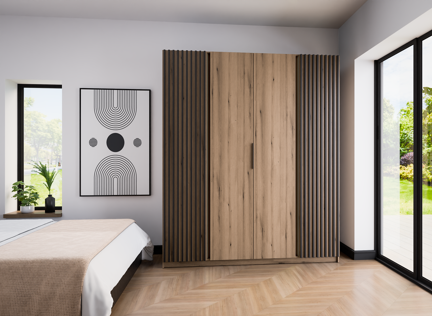LE KAJA EV/EV-BL 2LAM 2F Wardrobe