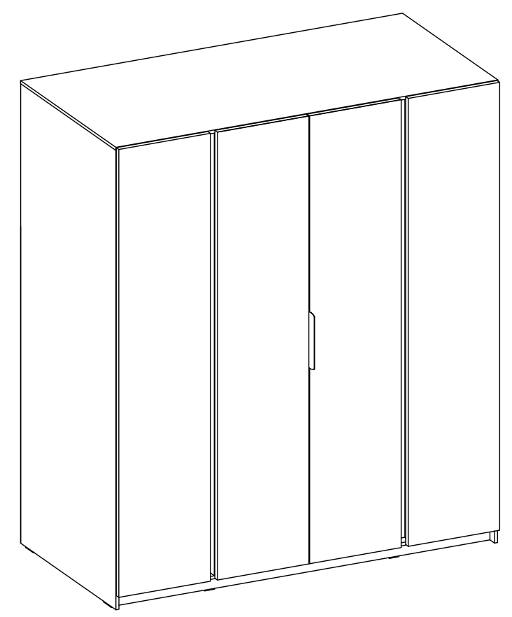 LE KAJA BL/BL 4F  Wardrobe