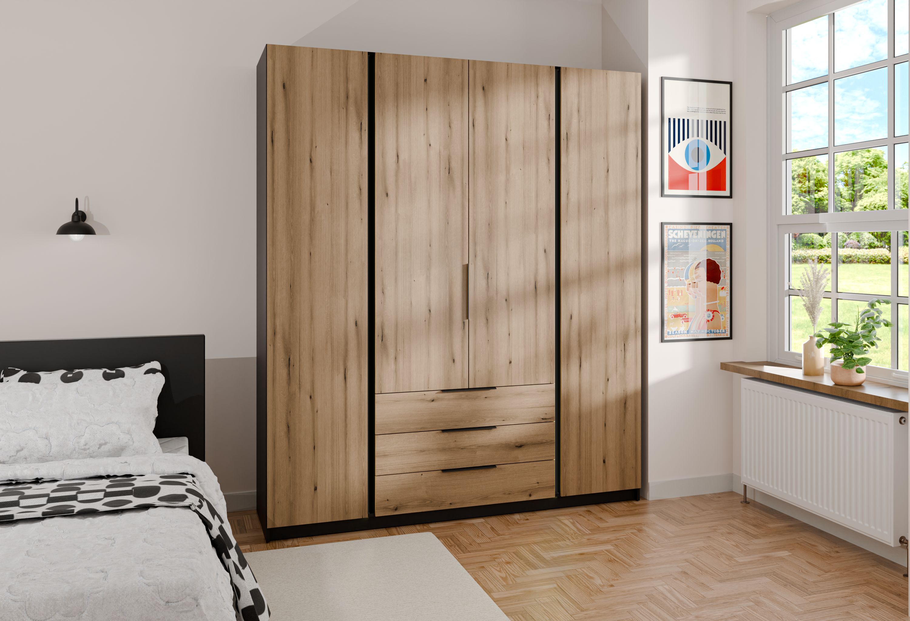 LE KAJA BL/EV 4F 3S Wardrobe