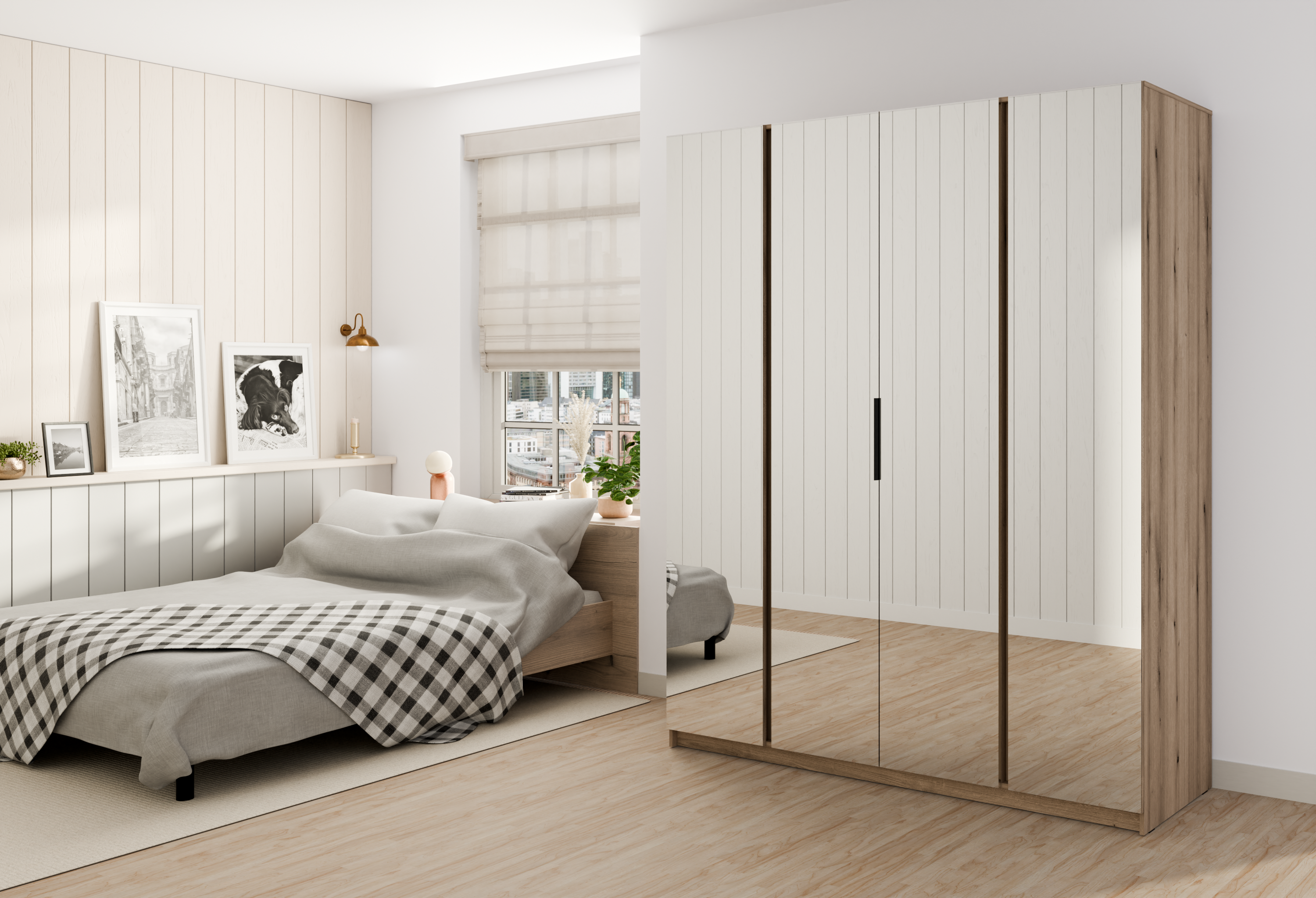 LE KAJA EV/EV 4 Wardrobe with Mirror