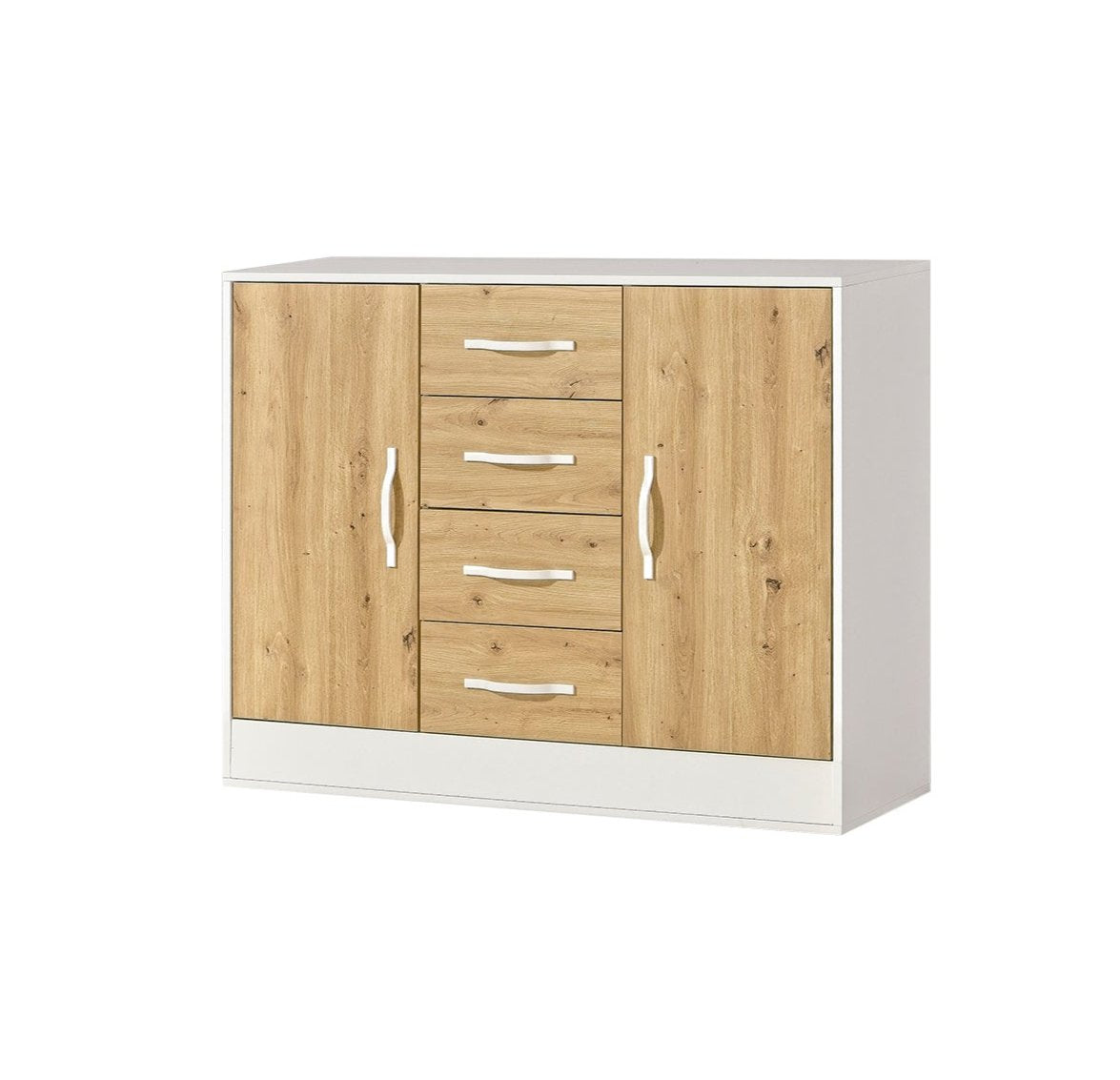 Domel Oak-White Chest of Drawers