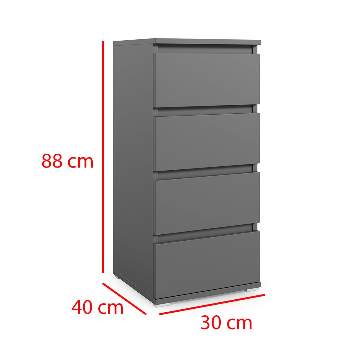 PK Emi 33 Hallway Wardrobe Graphite - Upholstered Panels in Various Colours