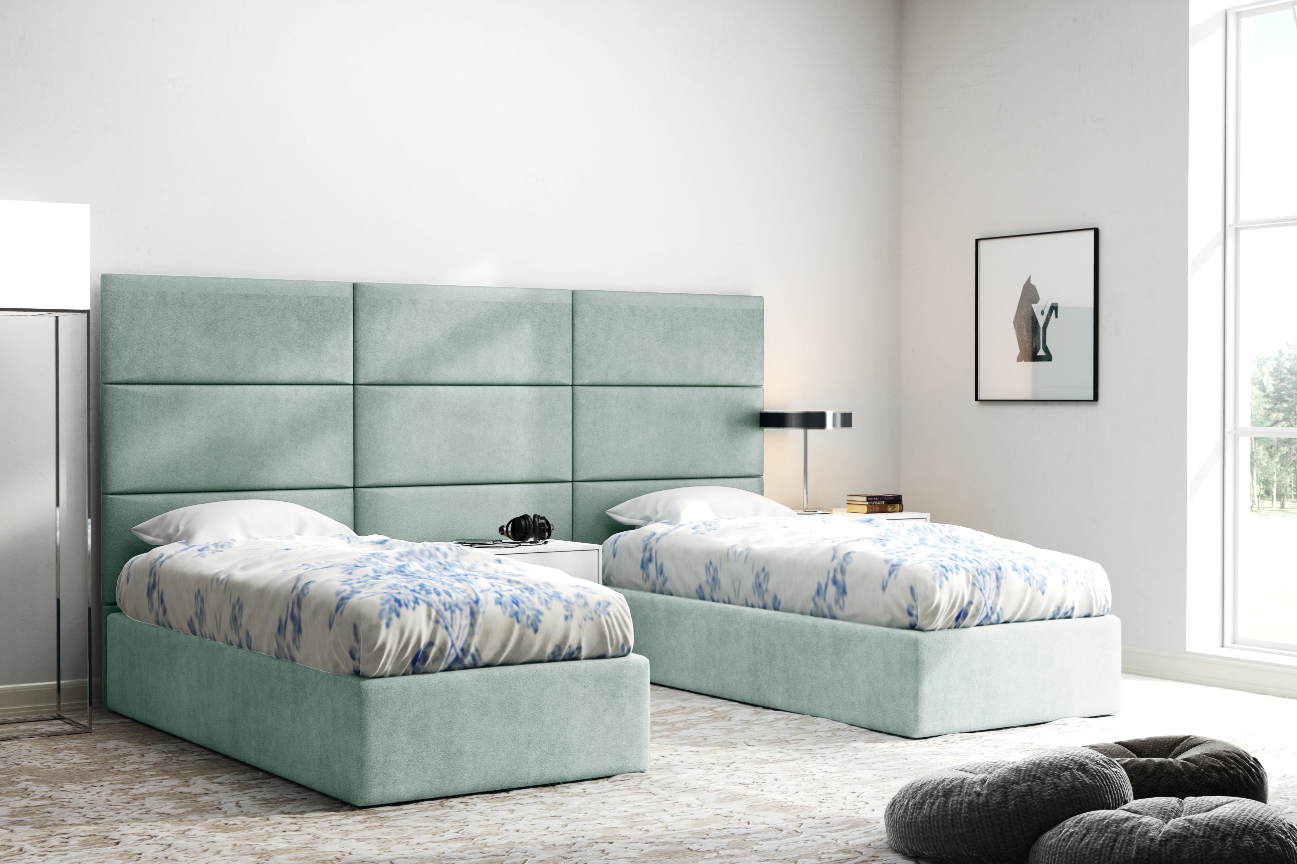 Upholstered Wall Panels 60x30 cm