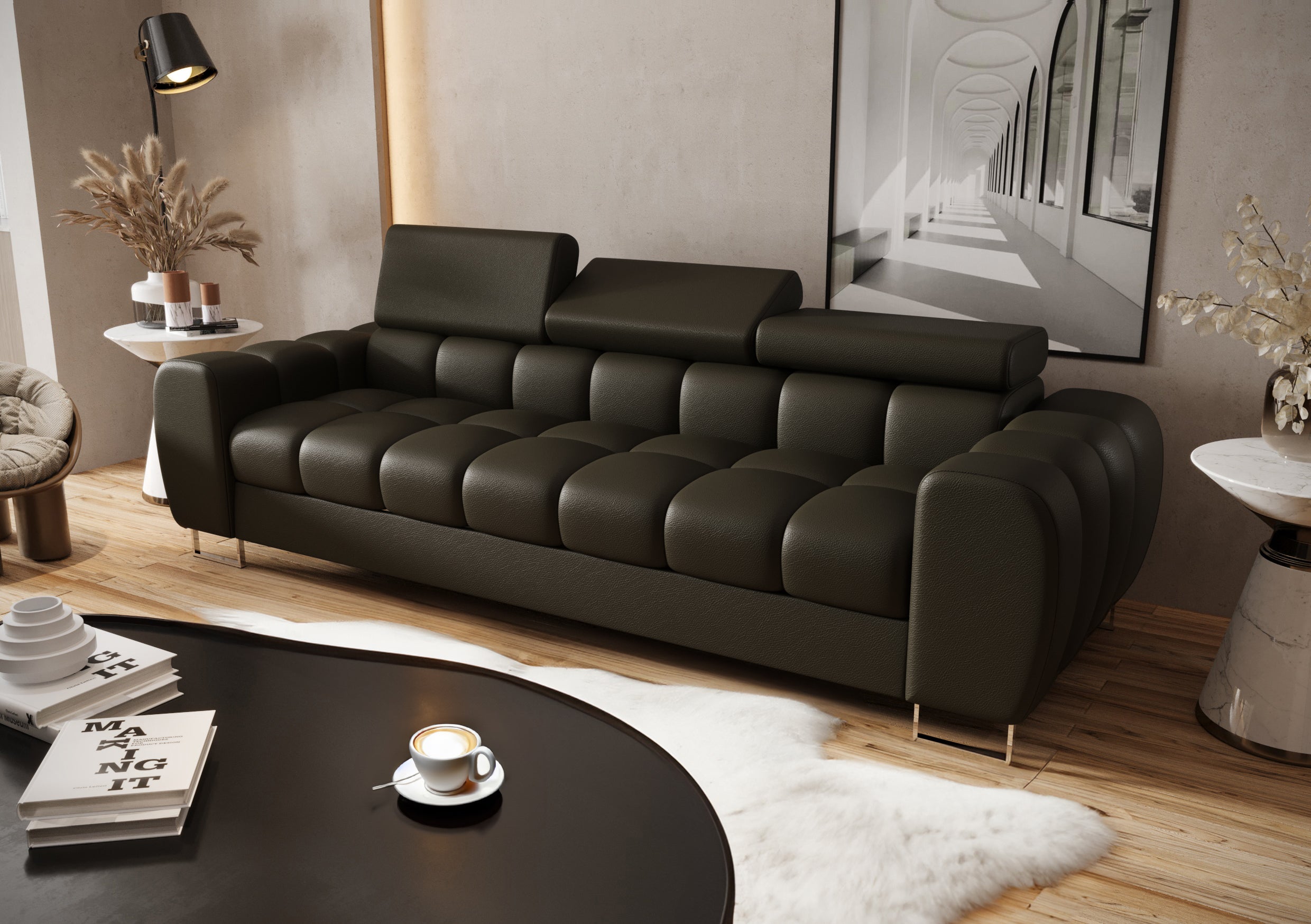 Aspen III 265 cm Three-Seater Sofa – Available in Various Colors and Fabrics