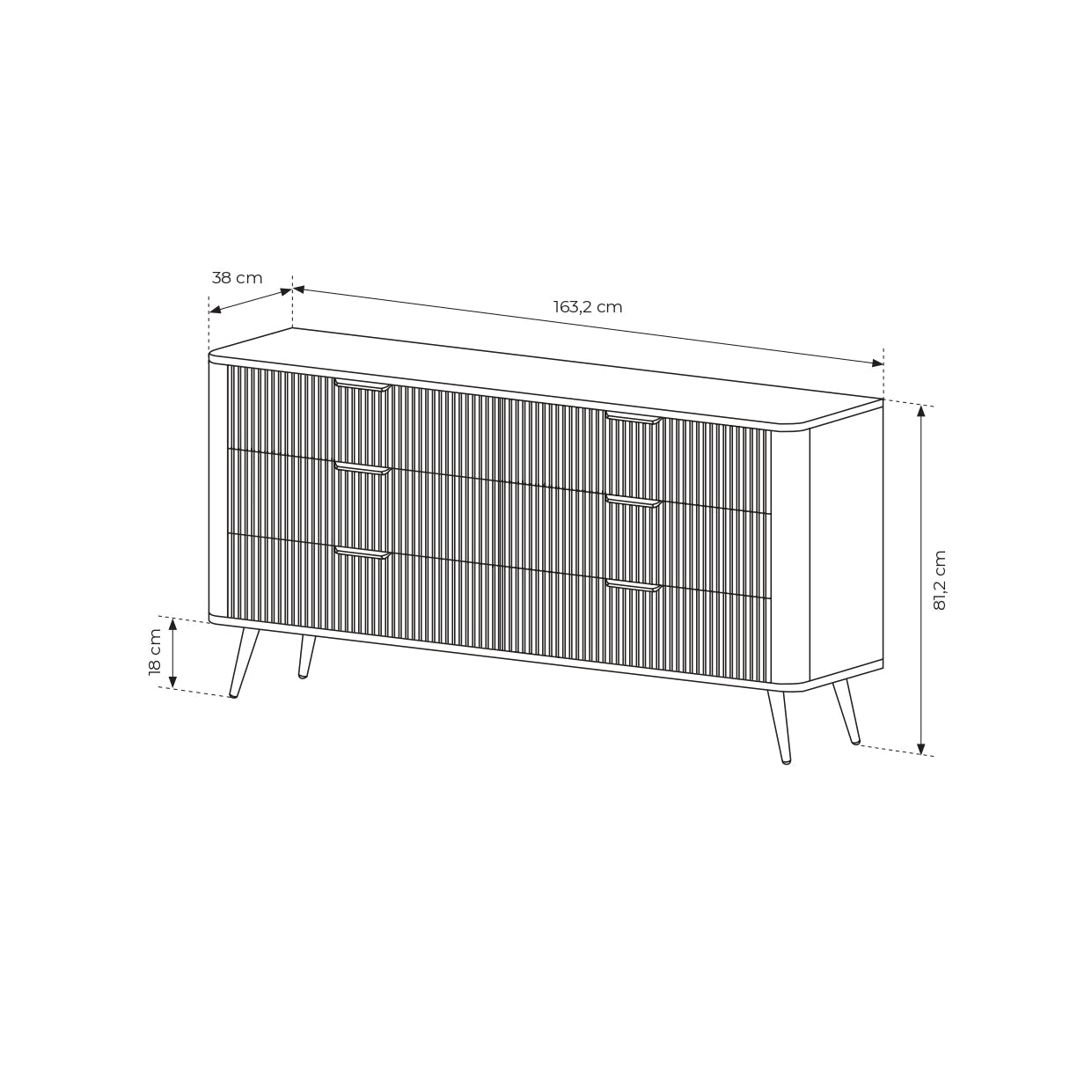 Lask Lante – Chest of Drawers 163 6S