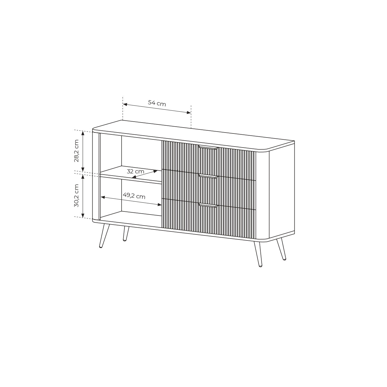 Lask Lante – Chest of Drawers 138 3S