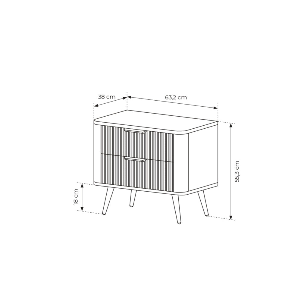 Lask Lante – Nightstand 2S
