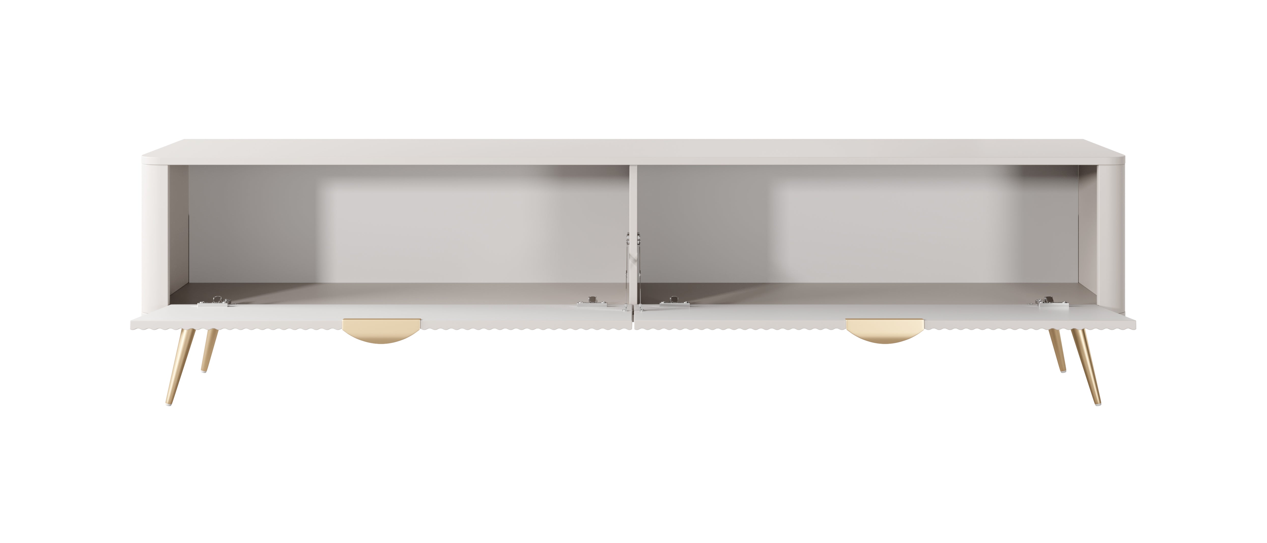 Lask Lante – TV Cabinet 200 cm with 2 Doors Beige (200 × 51.2 × 38 cm)