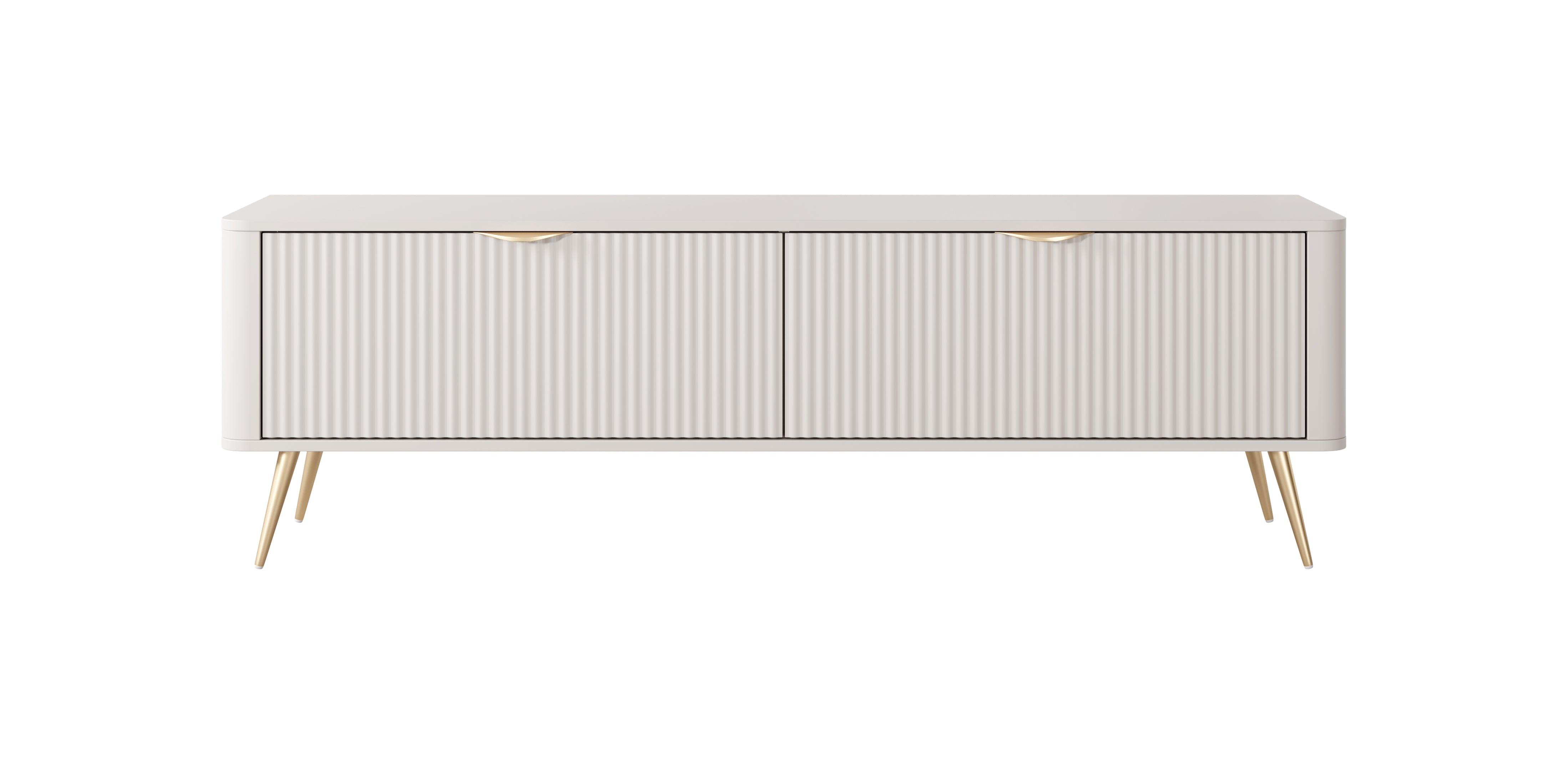 Lask Lante – TV Cabinet 163 cm with 2 Doors Beige (163.2 × 51.2 × 38 cm)
