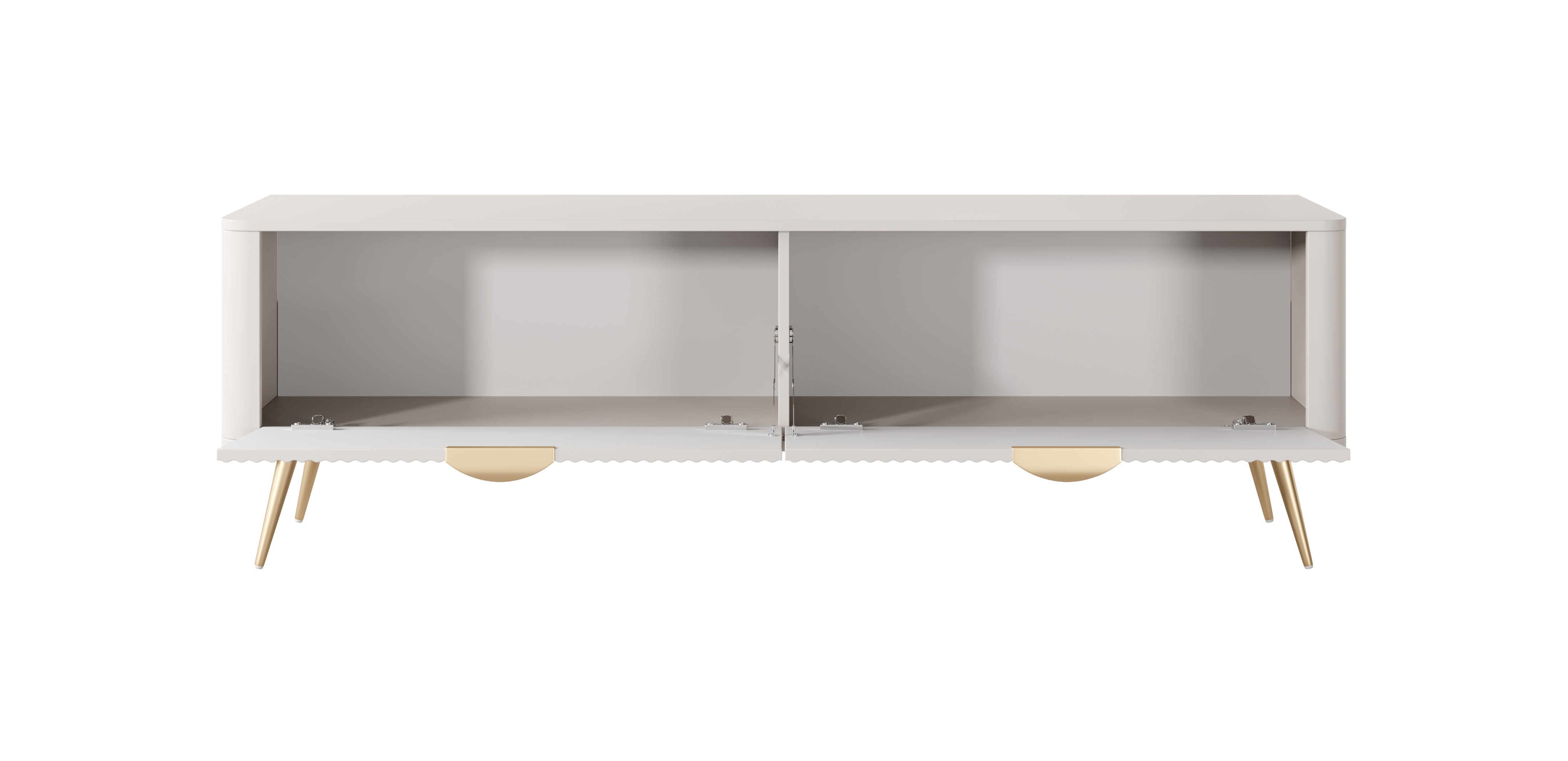 Lask Lante – TV Cabinet 163 cm with 2 Doors Beige (163.2 × 51.2 × 38 cm)