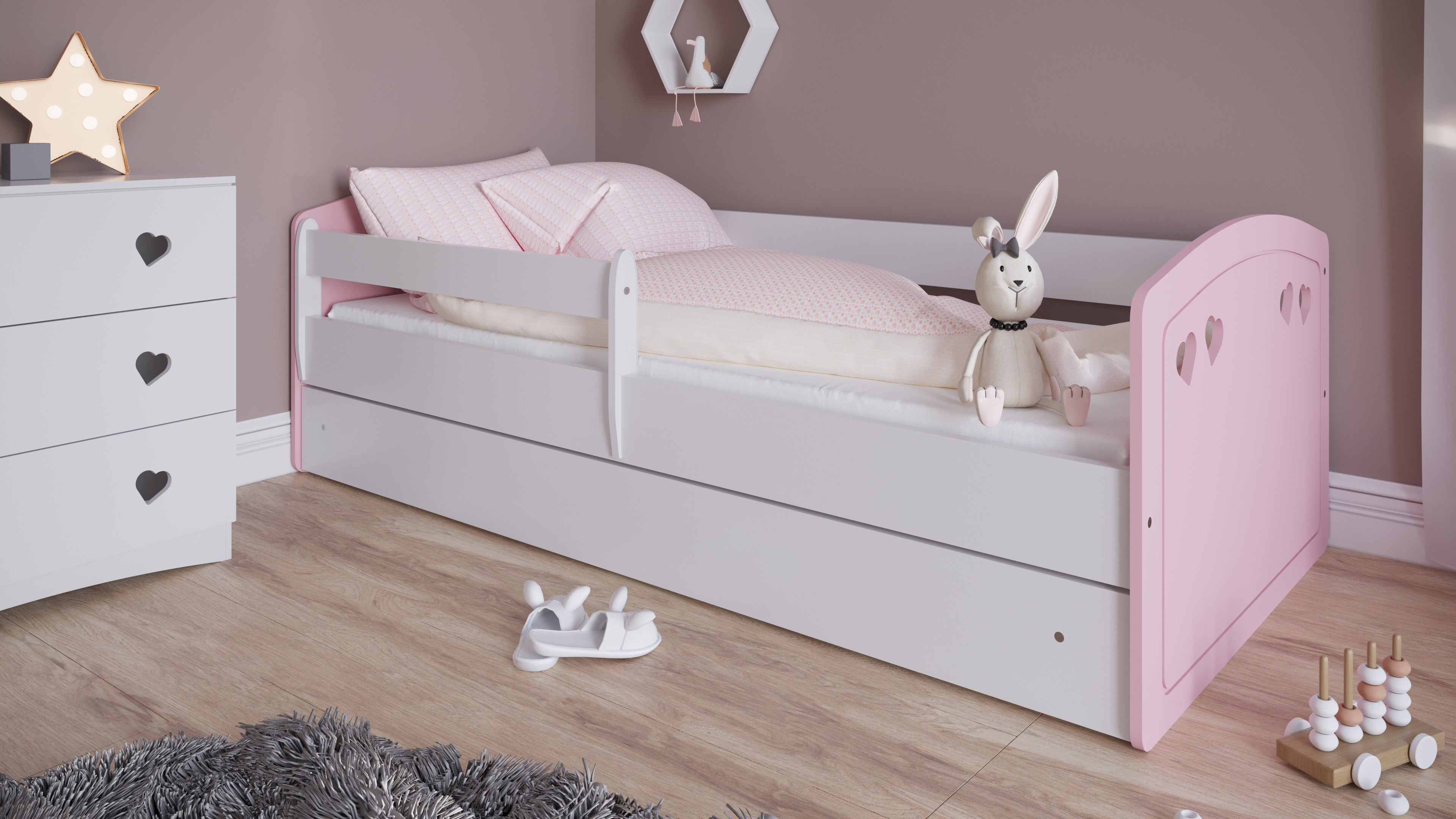 Kocot Julia Children's Bed Mix Pale Pink 140 / 160 / 180 x 80 cm