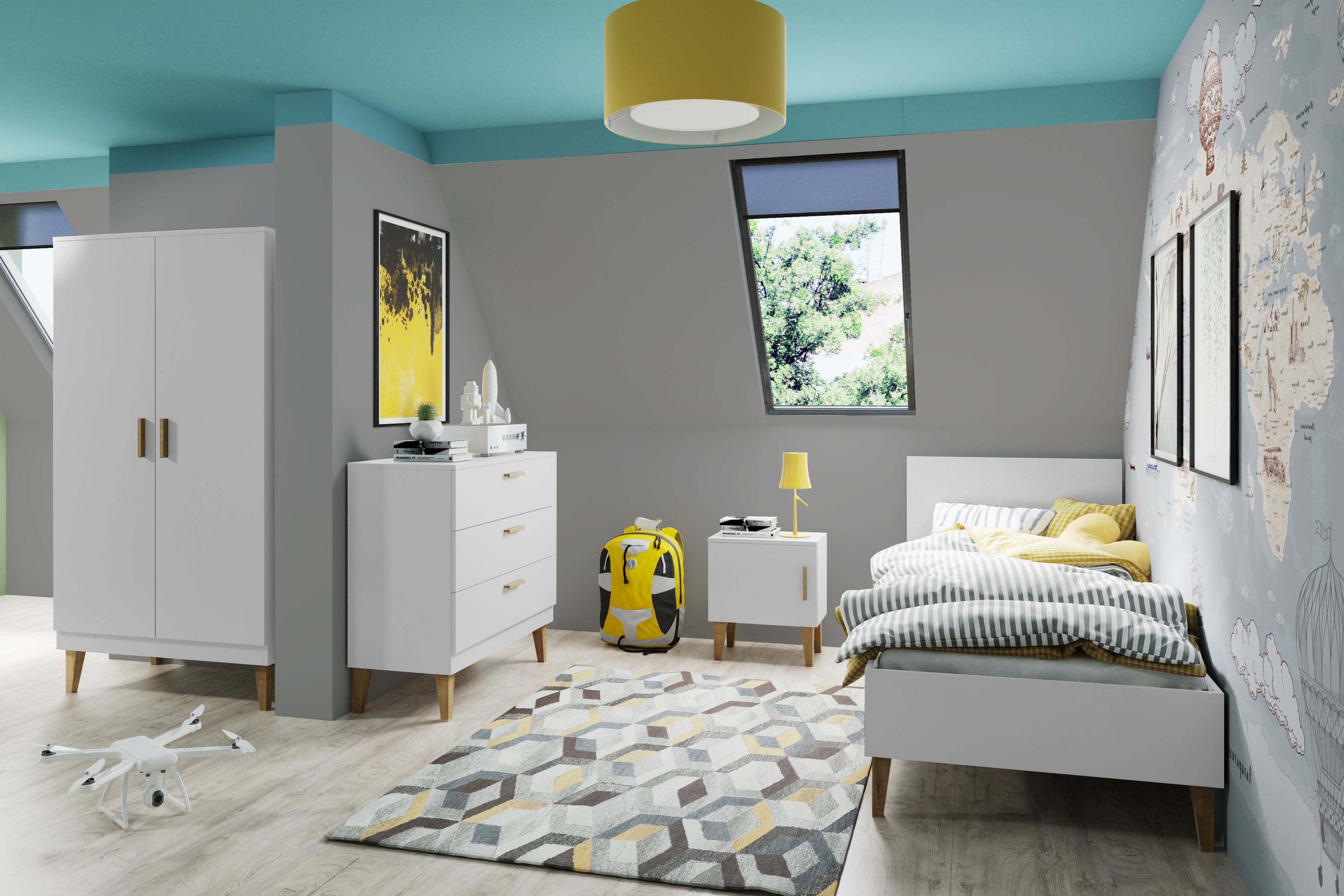 Kocot Kubi Children's Bed White 180 x 80 cm