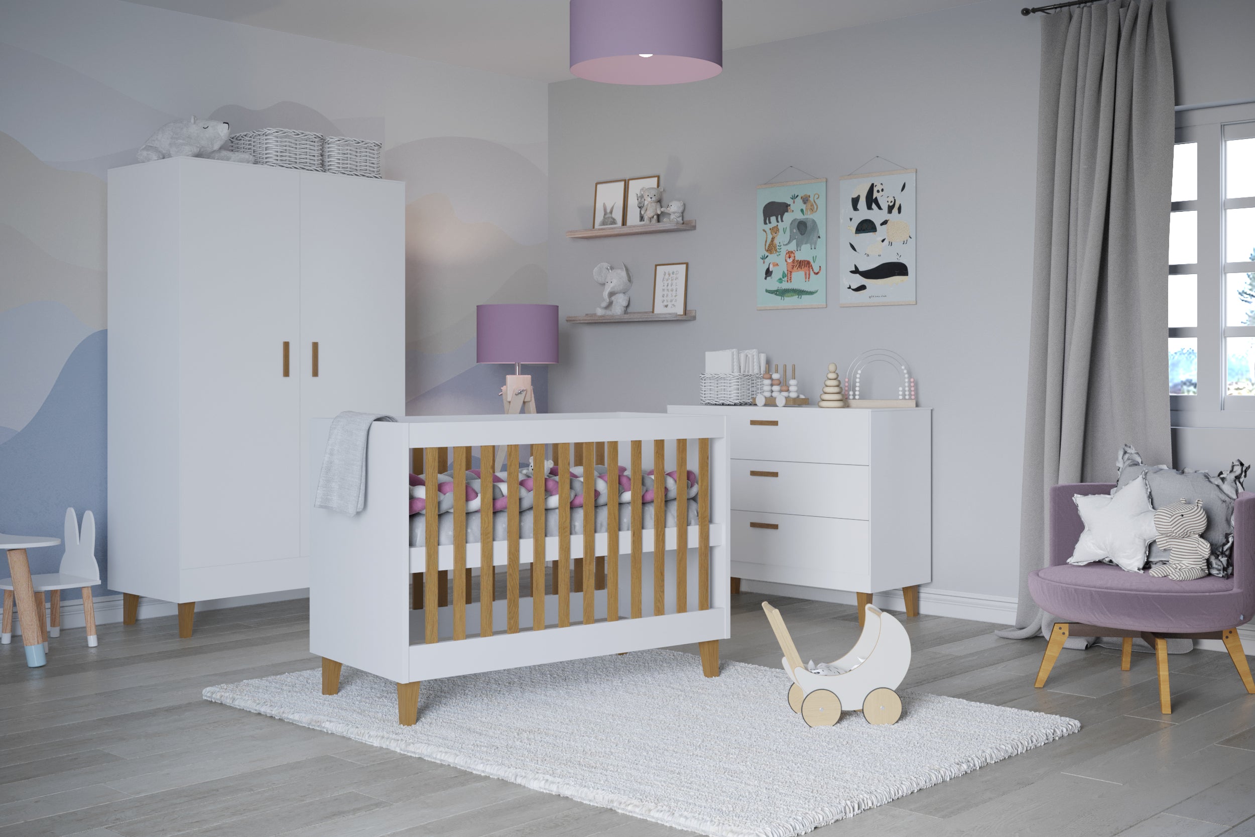 Kocot Kubi Baby Cot White