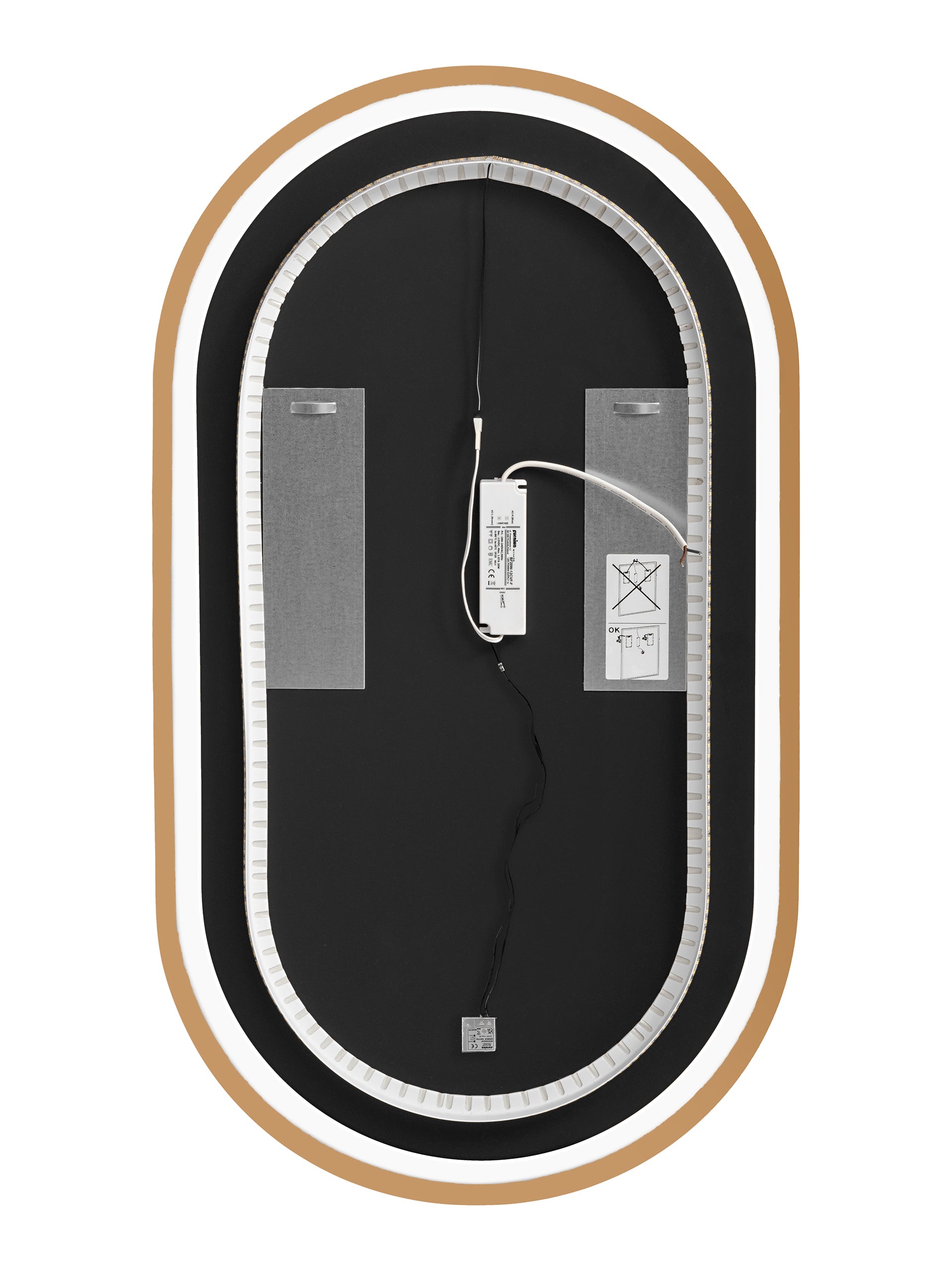 Apollo 2 Gold LED Mirror – 50 x 90 cm
