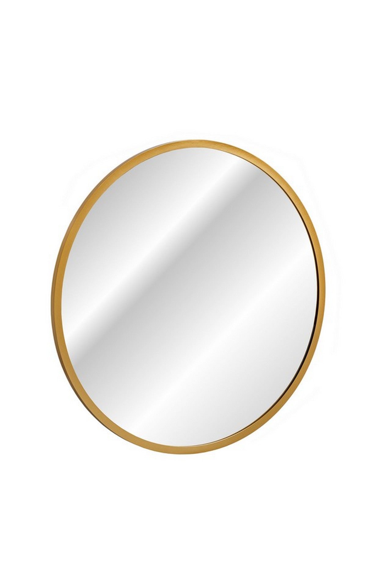 Hestia 60 – Round LED Bathroom Mirror with Gold Aluminium Frame, 60 cm