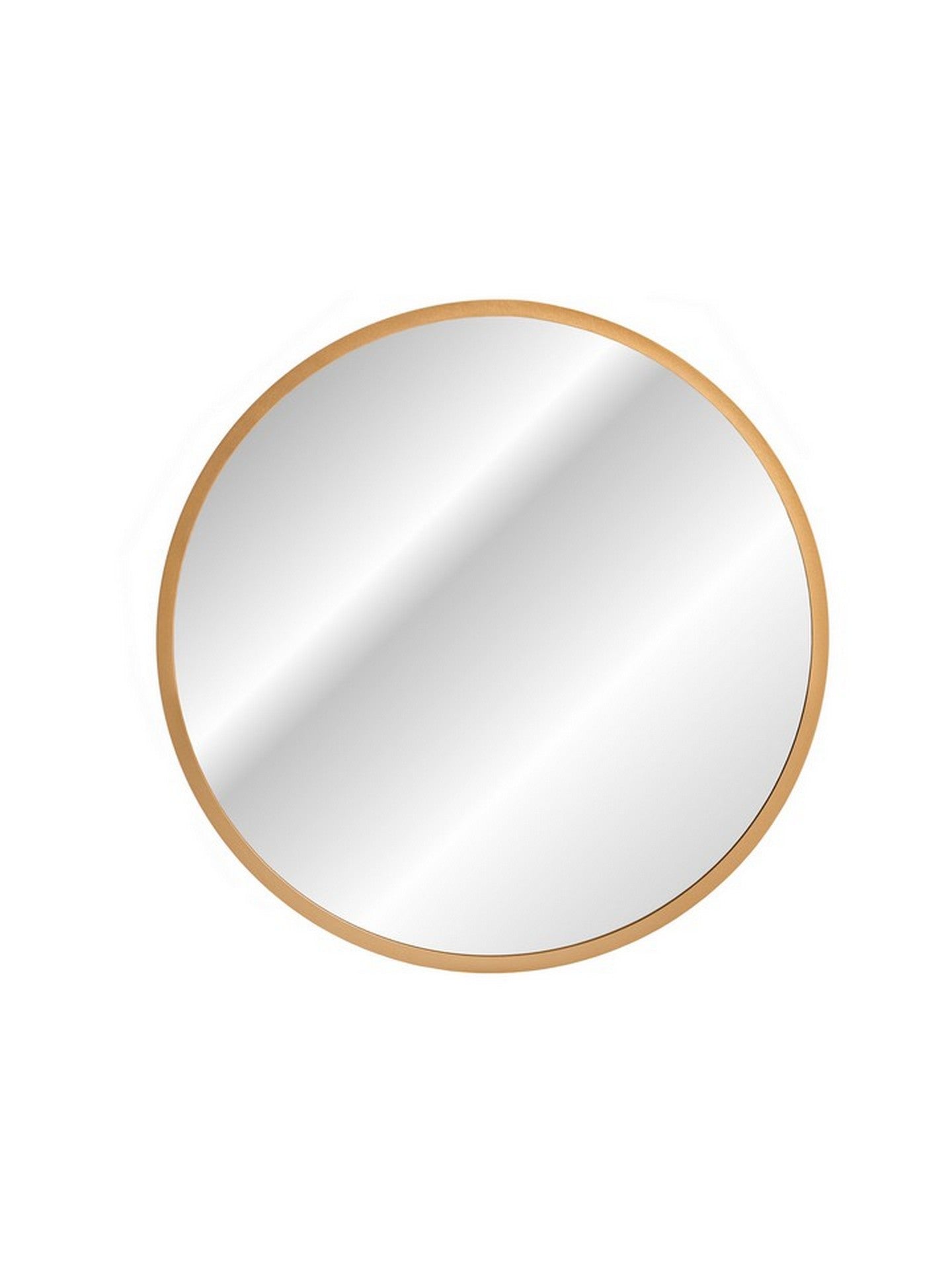 Hestia 80 – Round LED Bathroom Mirror with Gold Aluminium Frame, 80 cm