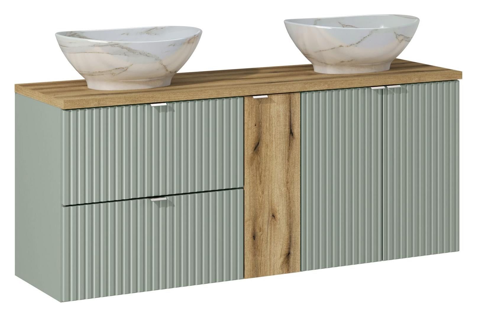 Line Reed Green Bathroom Set 140CM UN PATI SET-LRG B OAK