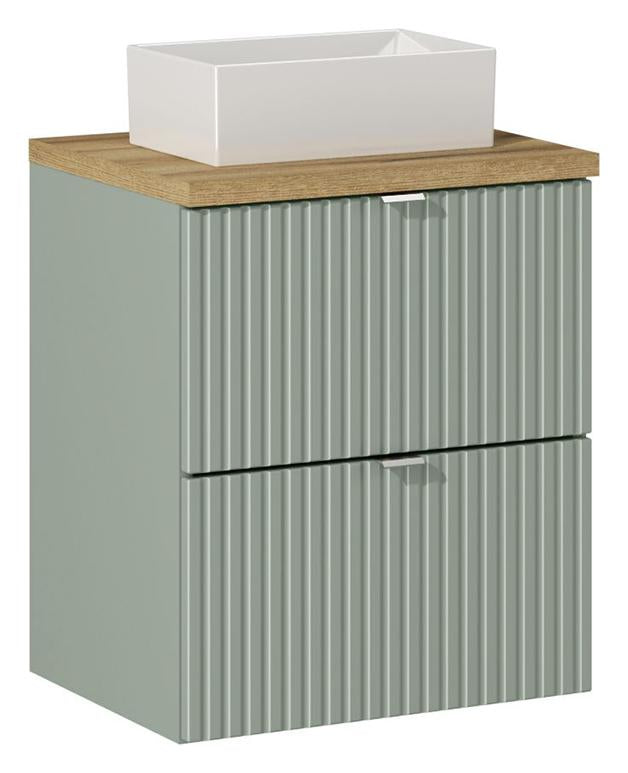 Line Reed Green with 2 Drawers Bathroom Set 50CM SET-LRG B OAK UN GAJA