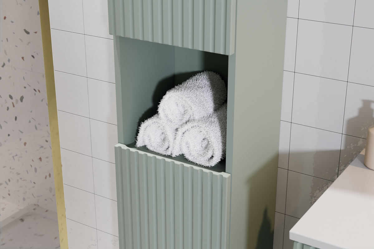 Line Reed Wall Cabinet 1 Door – Reed Green, 30 cm