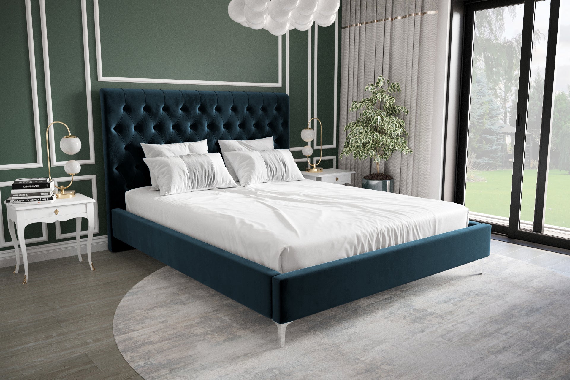 G-Valentino Upholstered Bed - Stylish and comfortable addition to any bedroom.