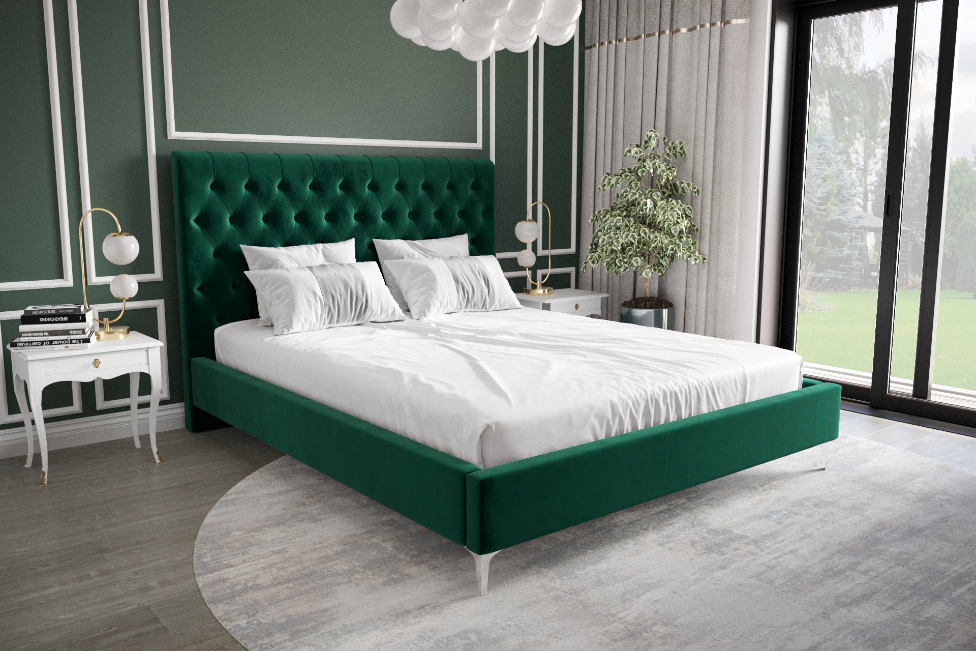 G-Valentino Upholstered Bed - Stylish and comfortable addition to any bedroom.