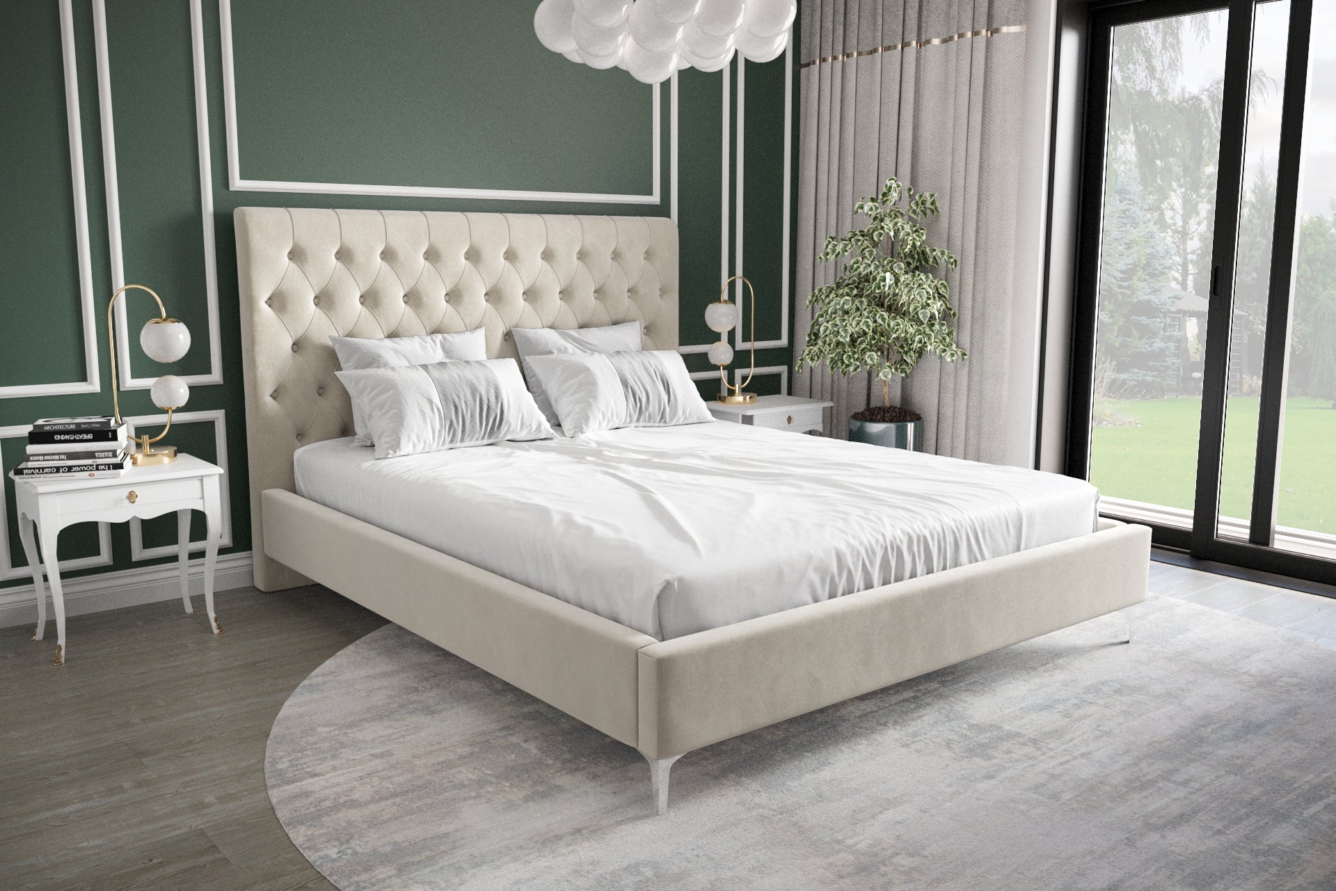 G-Valentino Upholstered Bed - Stylish and comfortable addition to any bedroom.