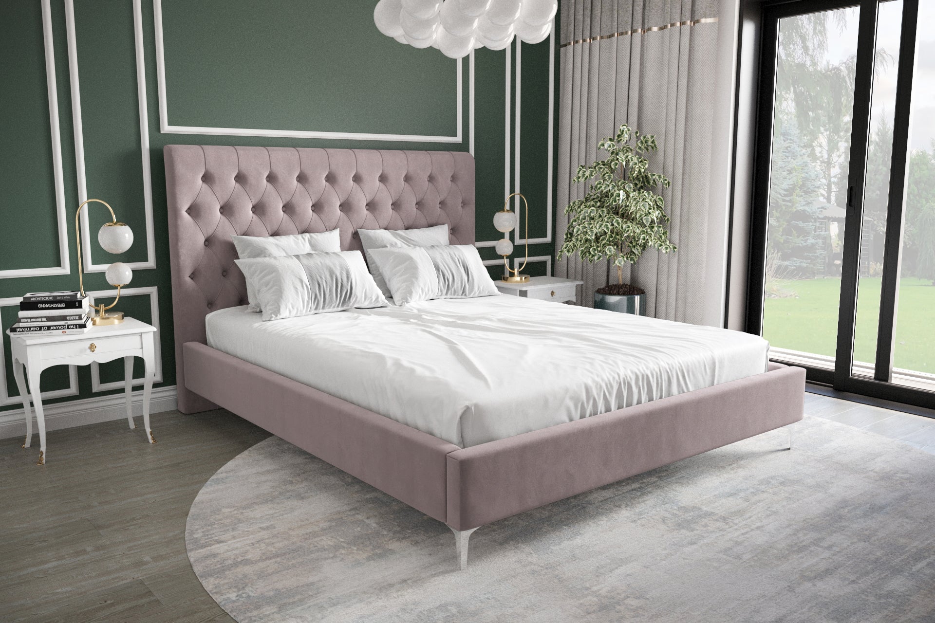 G-Valentino Upholstered Bed - Stylish and comfortable addition to any bedroom.