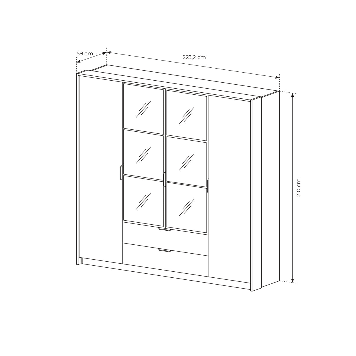 Lask Milton – 4-Door Wardrobe