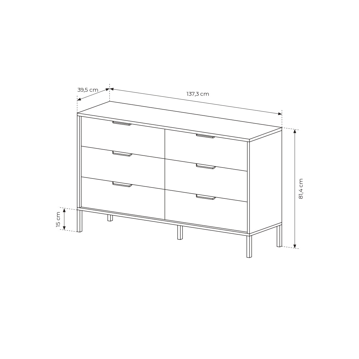 Lask Milton – Chest of Drawers 138 6S
