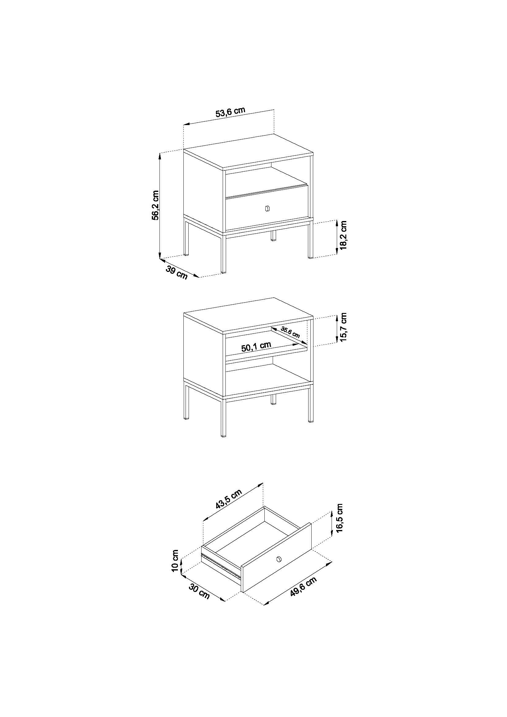 Mono Nightstand Beige