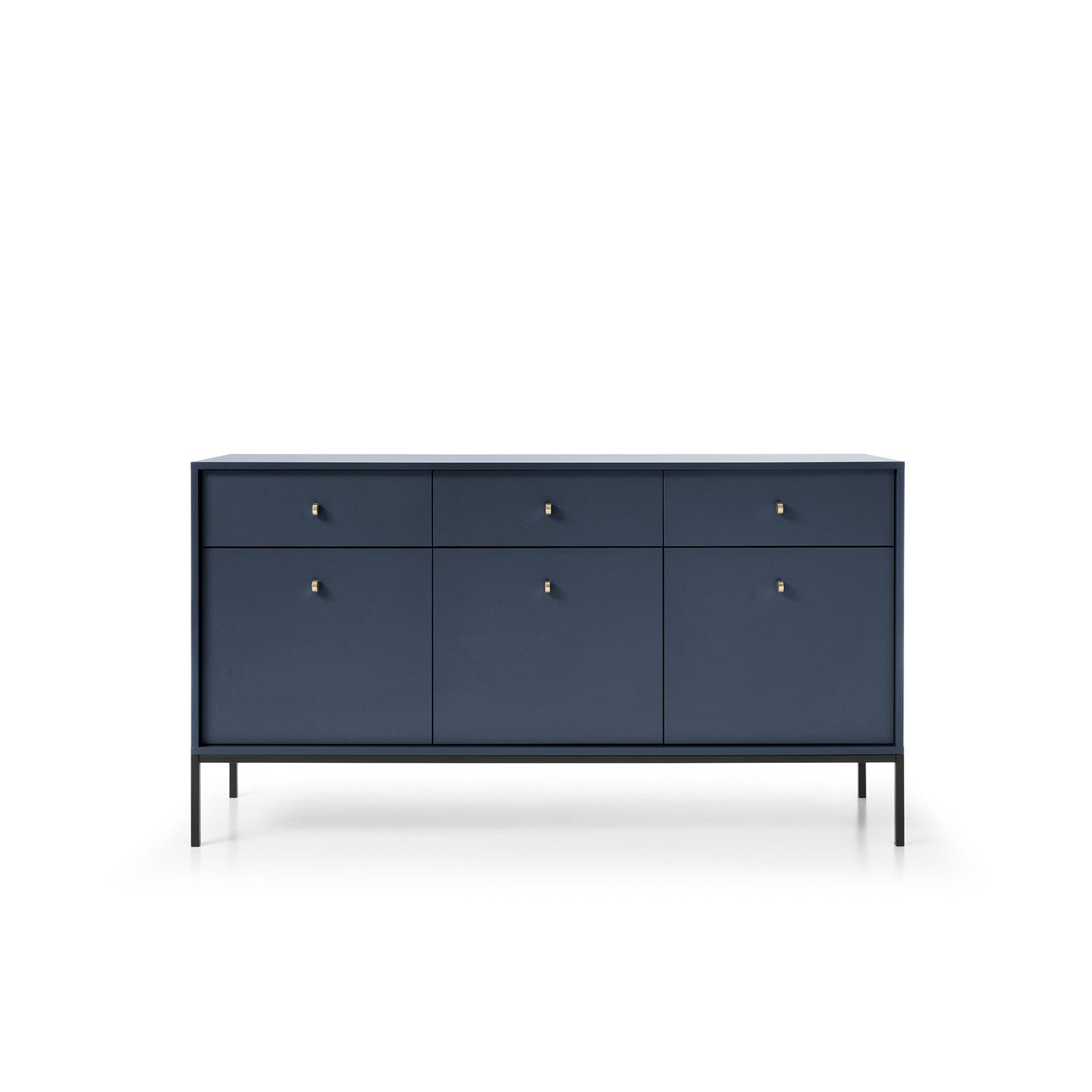 Mono Dresser with Three Push to Open System Doors and Three Drawers Navy