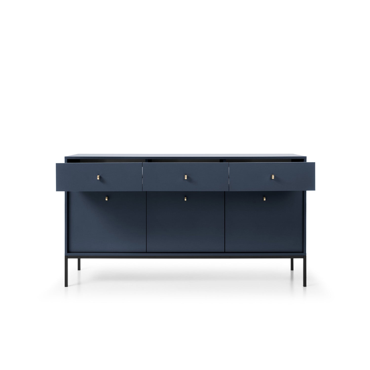 Mono Dresser with Three Push to Open System Doors and Three Drawers Navy