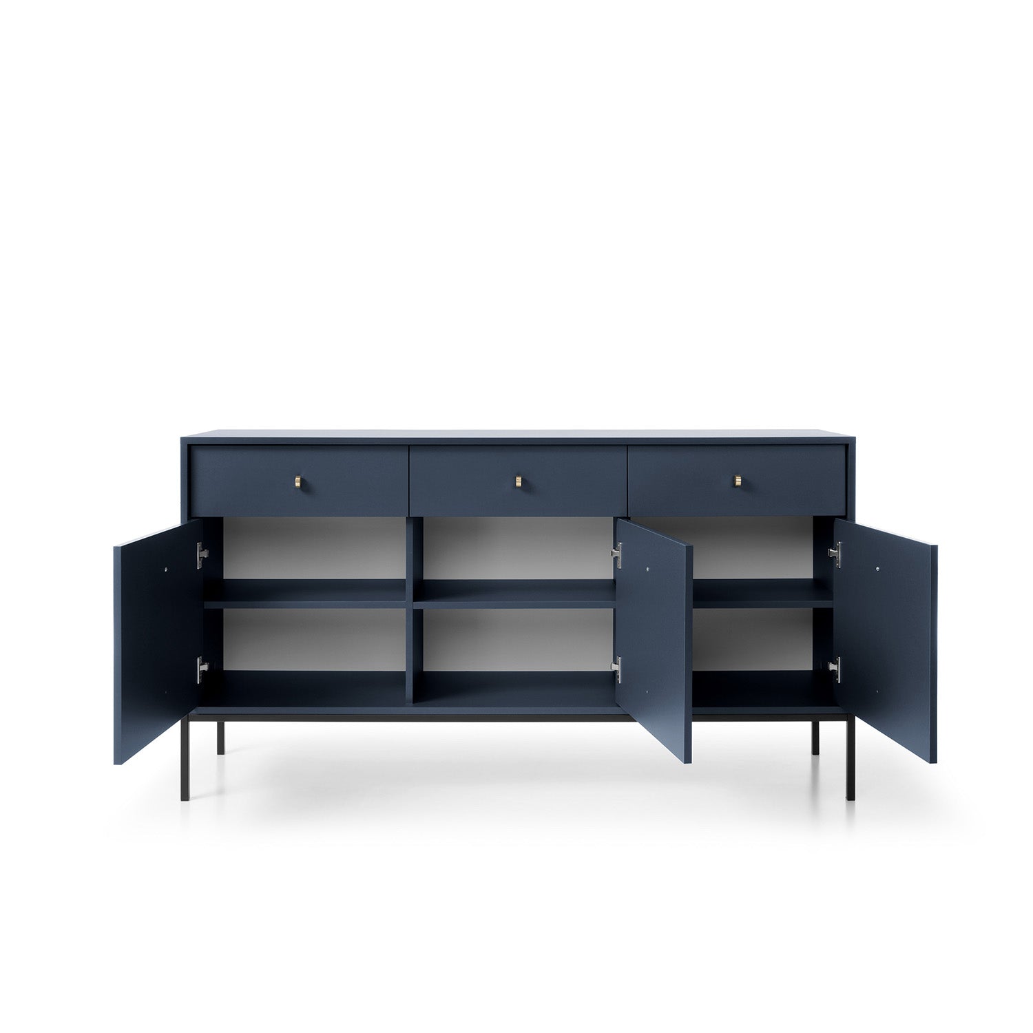 Mono Dresser with Three Push to Open System Doors and Three Drawers Navy