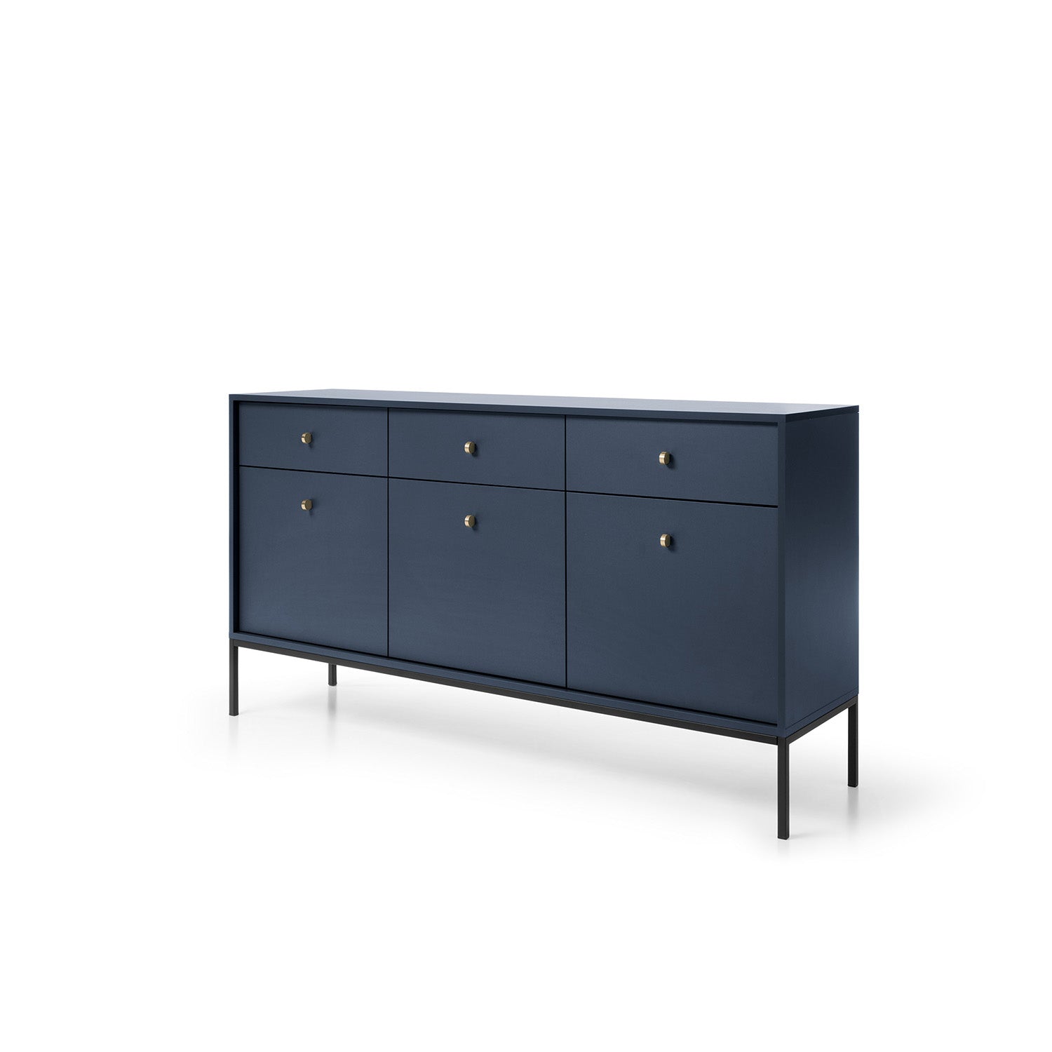 Mono Dresser with Three Push to Open System Doors and Three Drawers Navy