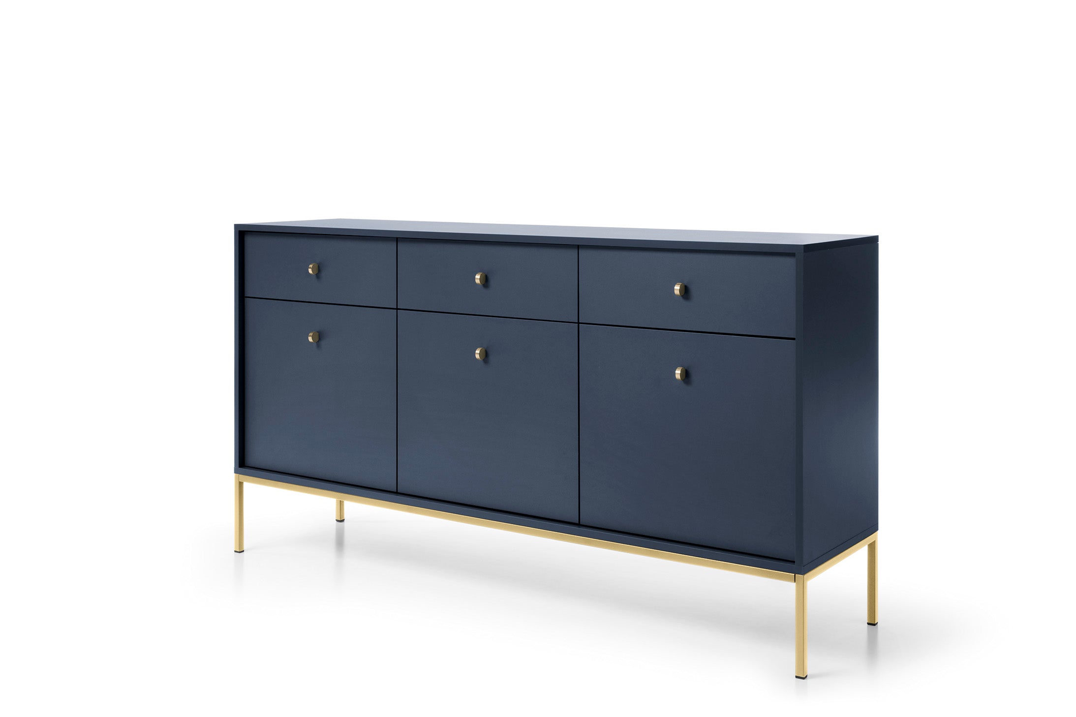 Mono Dresser with Three Push to Open System Doors and Three Drawers Navy