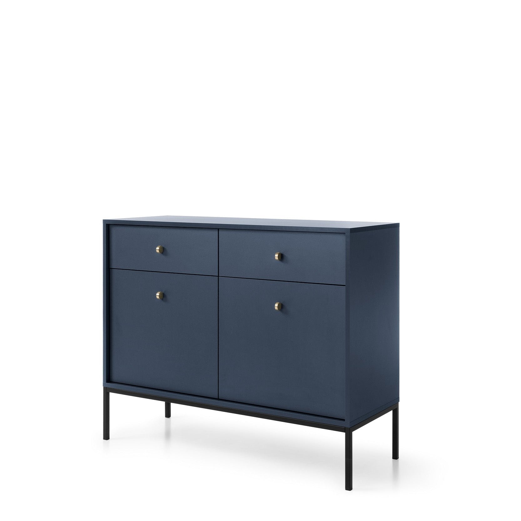 Mono Dresser with Two Push to Open System Doors and Two Drawers Navy