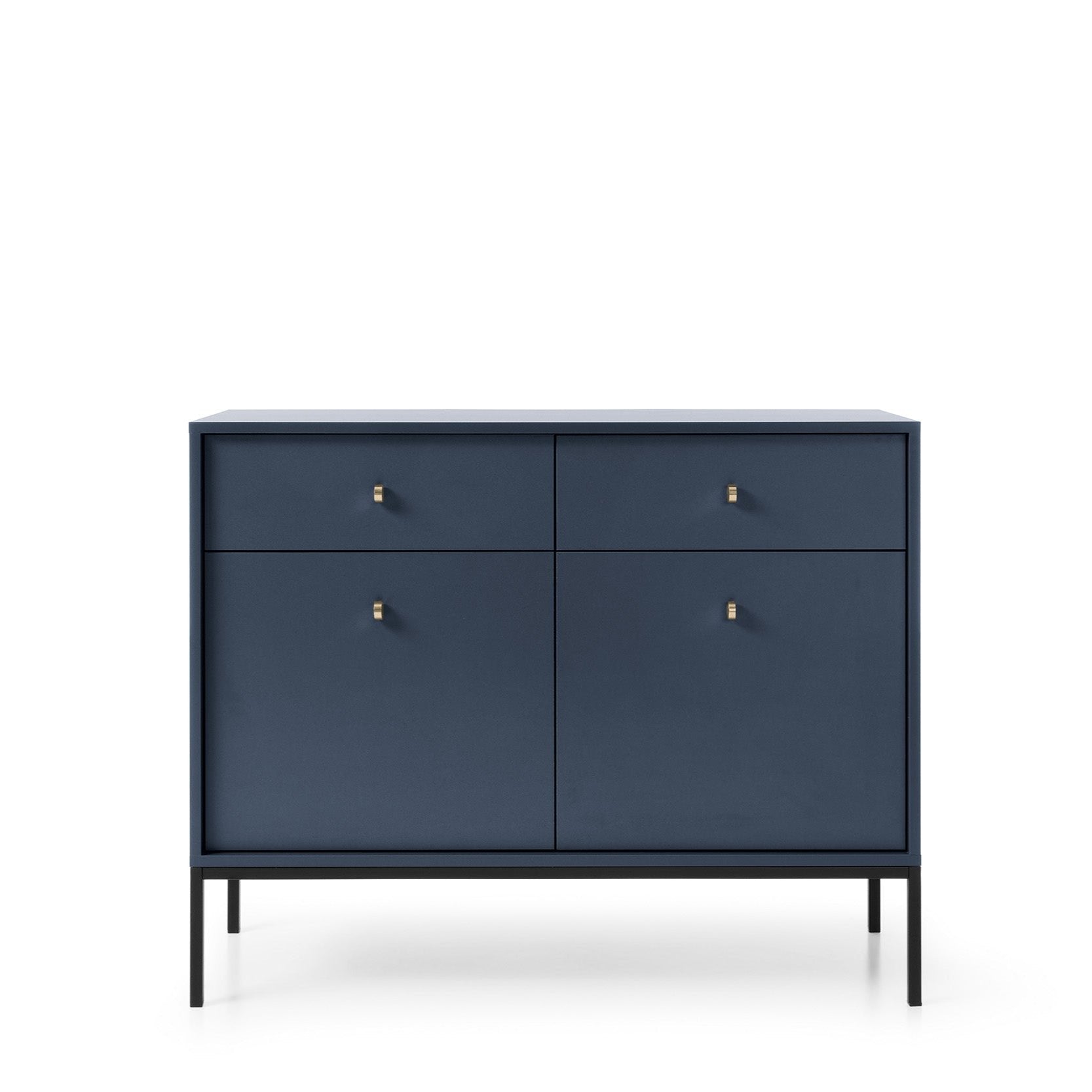 Mono Dresser with Two Push to Open System Doors and Two Drawers Navy