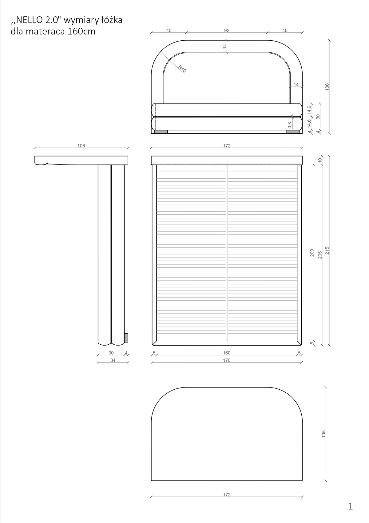 NELLO 2.0 Upholstered Bed  140 /160 / 180 cm – Choose Your Configuration