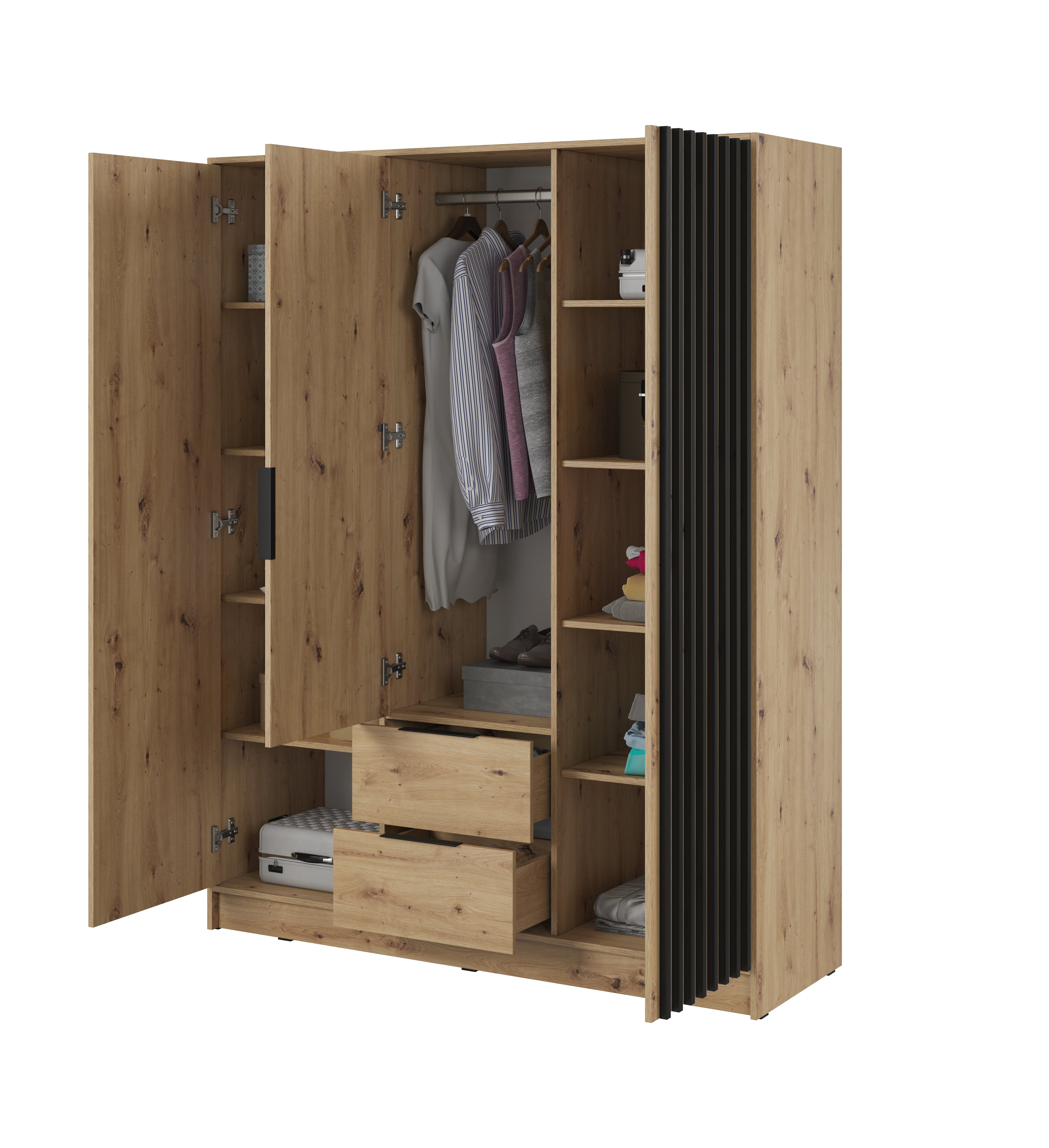 Nelly 3D Wardrobe with Mirror  Artisan