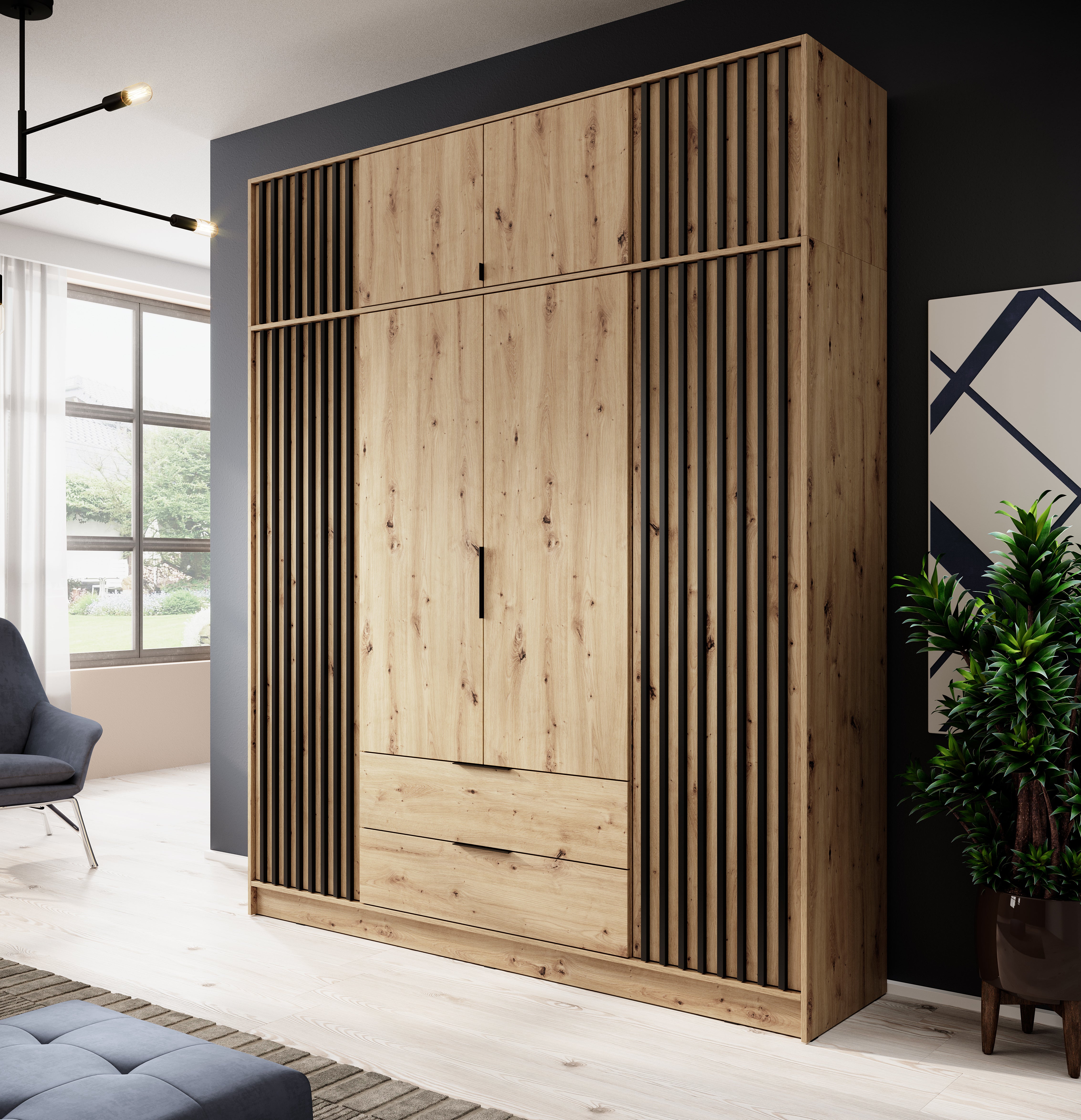 Nelly 4D Wardrobe Graphite