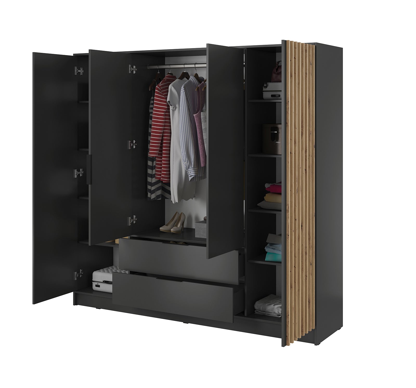 Nelly 4D Wardrobe Graphite