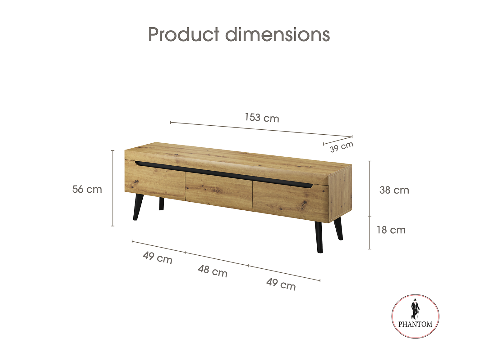 Nordi TV Stand 160 – Scandic style