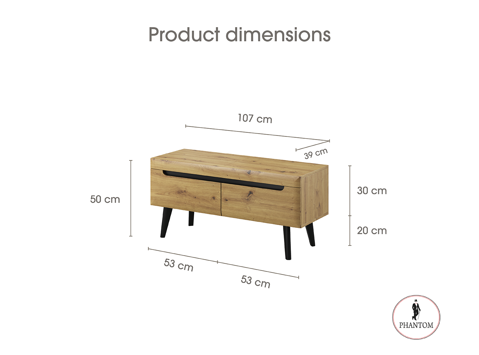 Nordi TV Stand 107 – Scandic style