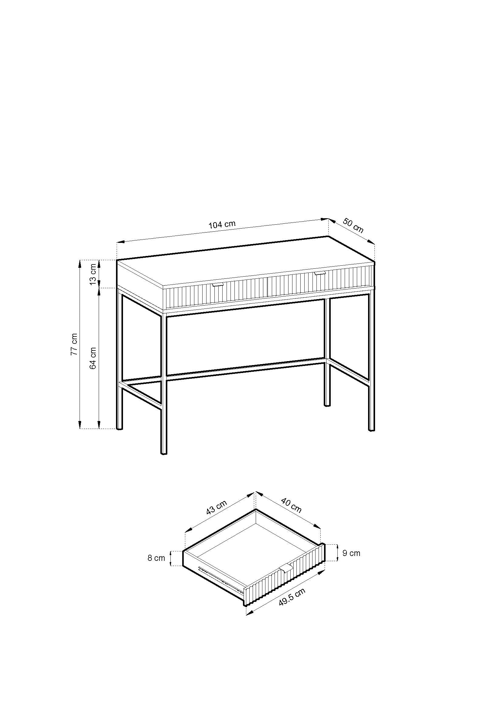 Nova Vanity Table Vincenz’s oak - A Fusion of Modern Elegance and Practical Storage