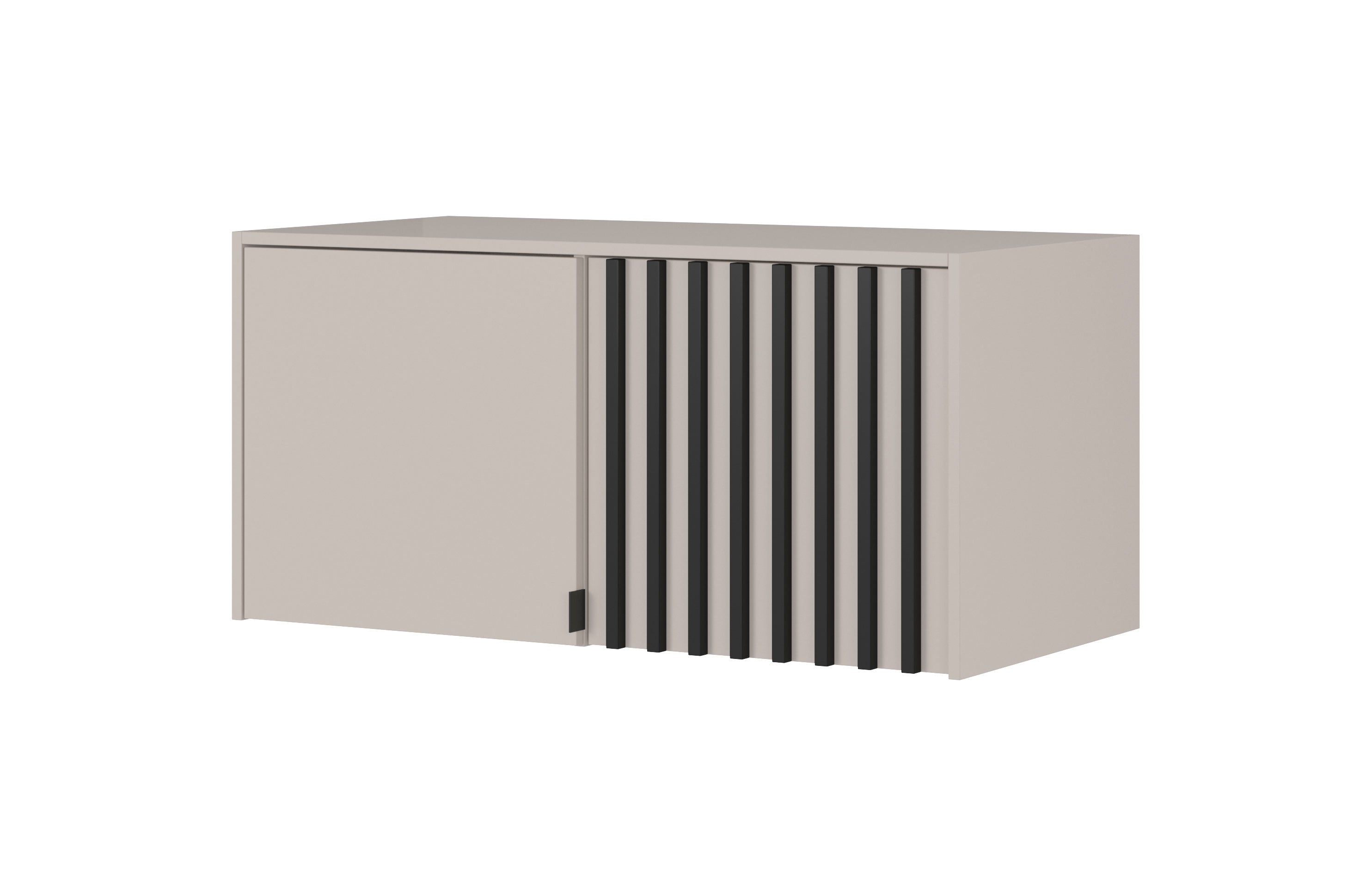 Nelly 2D Wardrobe – Cashmere/Graphite Oak 105 cm With Mirror