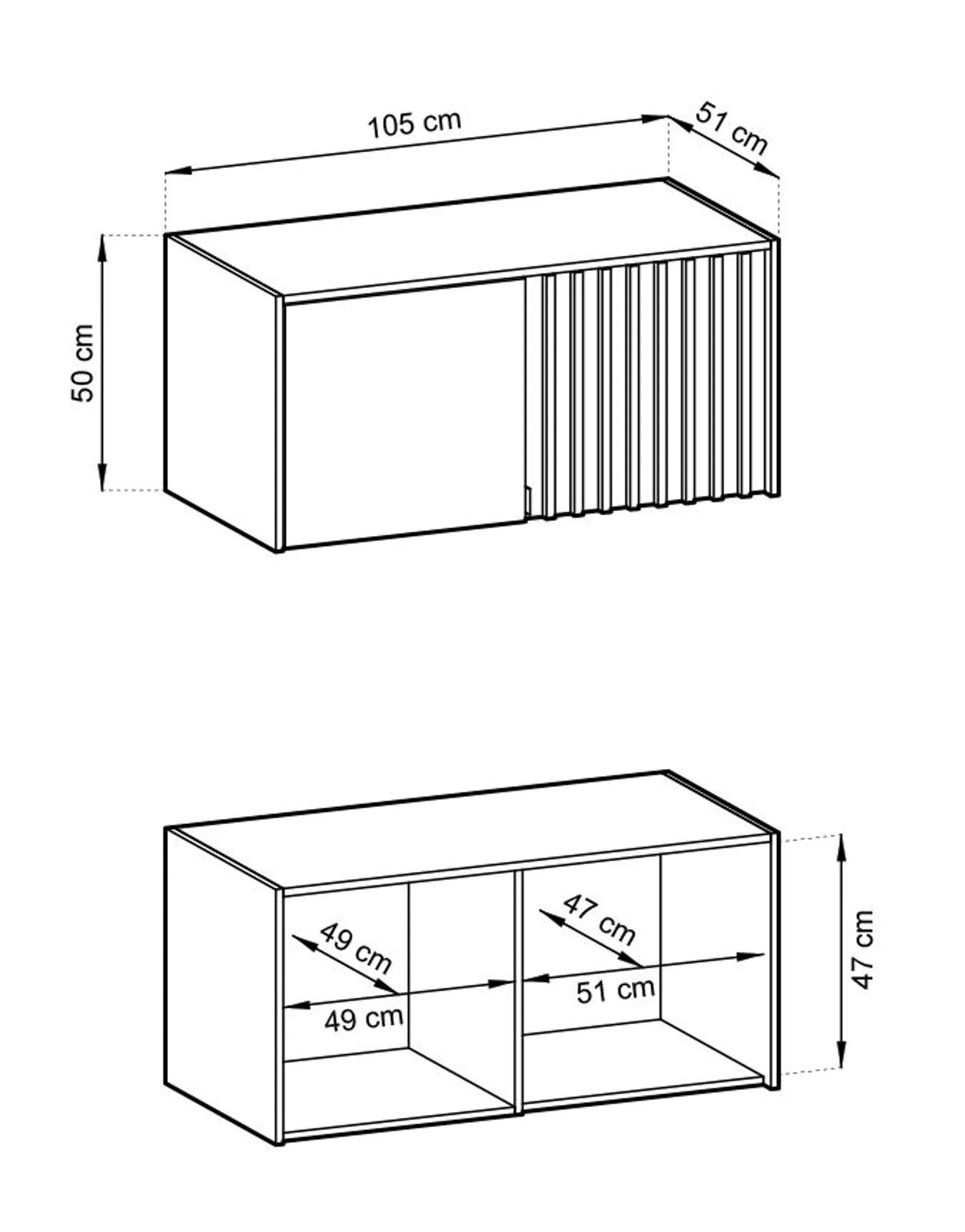 NELLY 2D WARDROBE EXTENSION GRAPHITE / ARTISAN SLATS