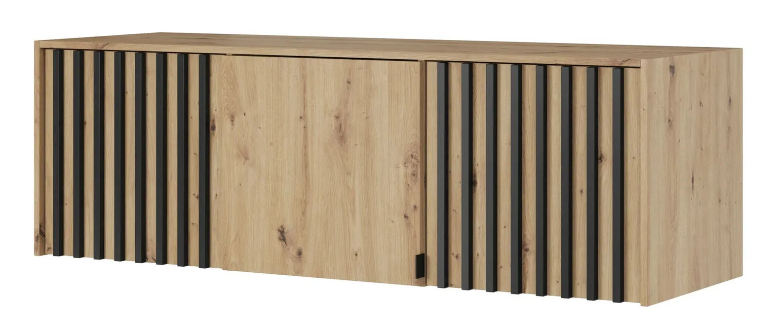 NELLY 3D WARDROBE EXTENSION OAK ARTISAN / BLACK SLATS