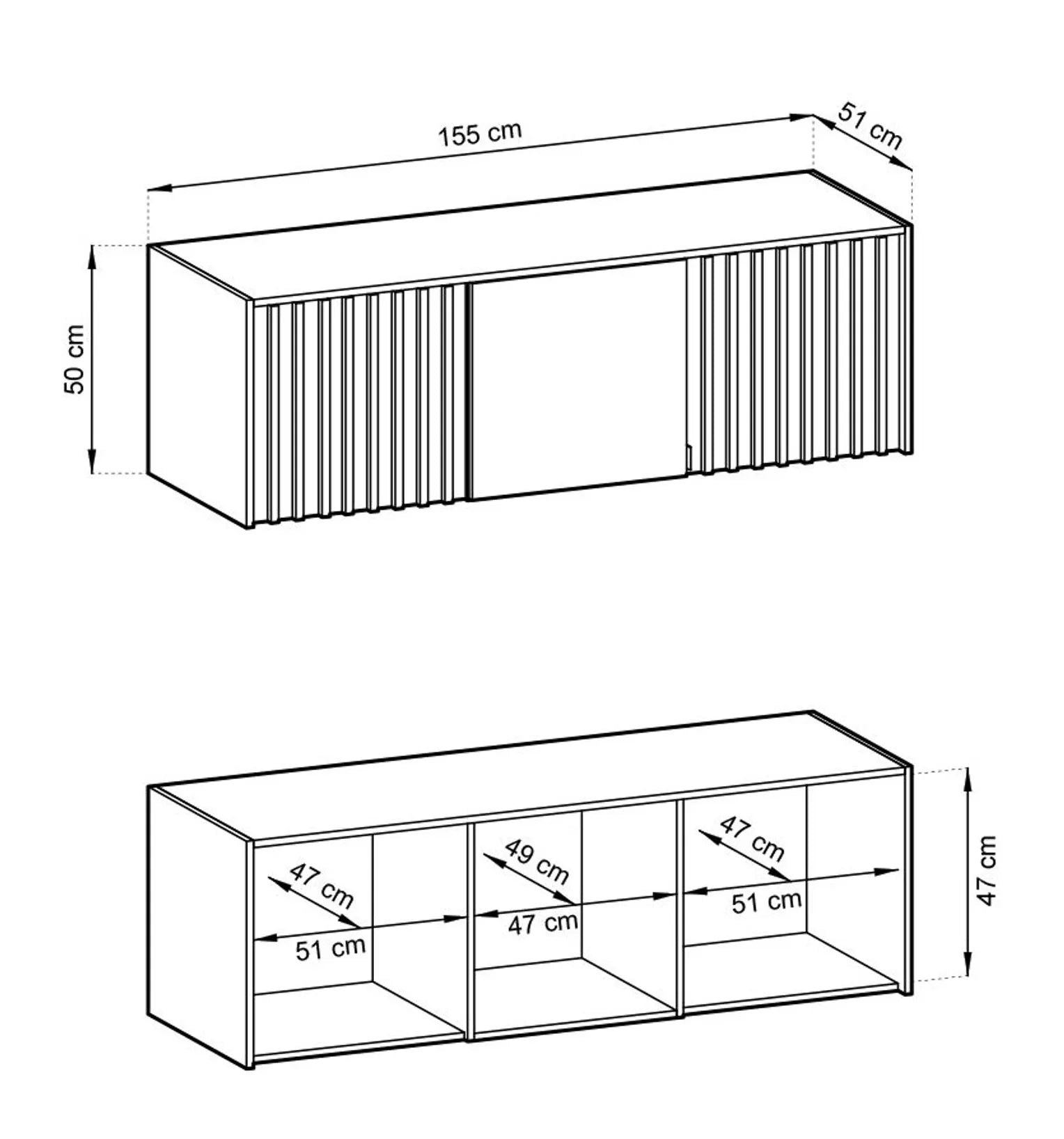 Nelly 3D Wardrobe with Mirror Cashmere