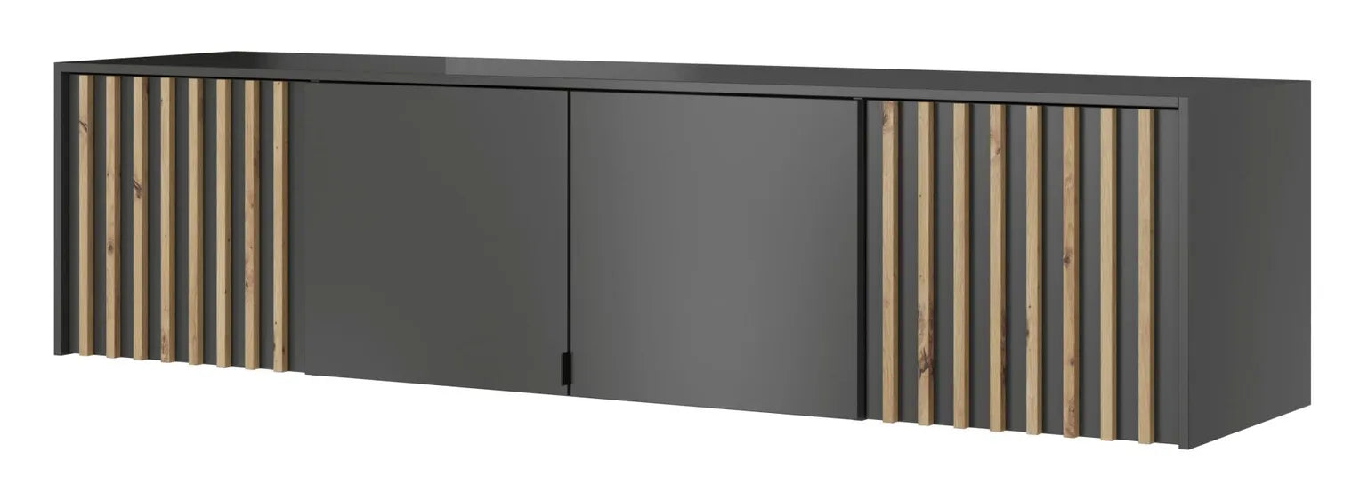 Nelly 4D Wardrobe with Mirror Graphite